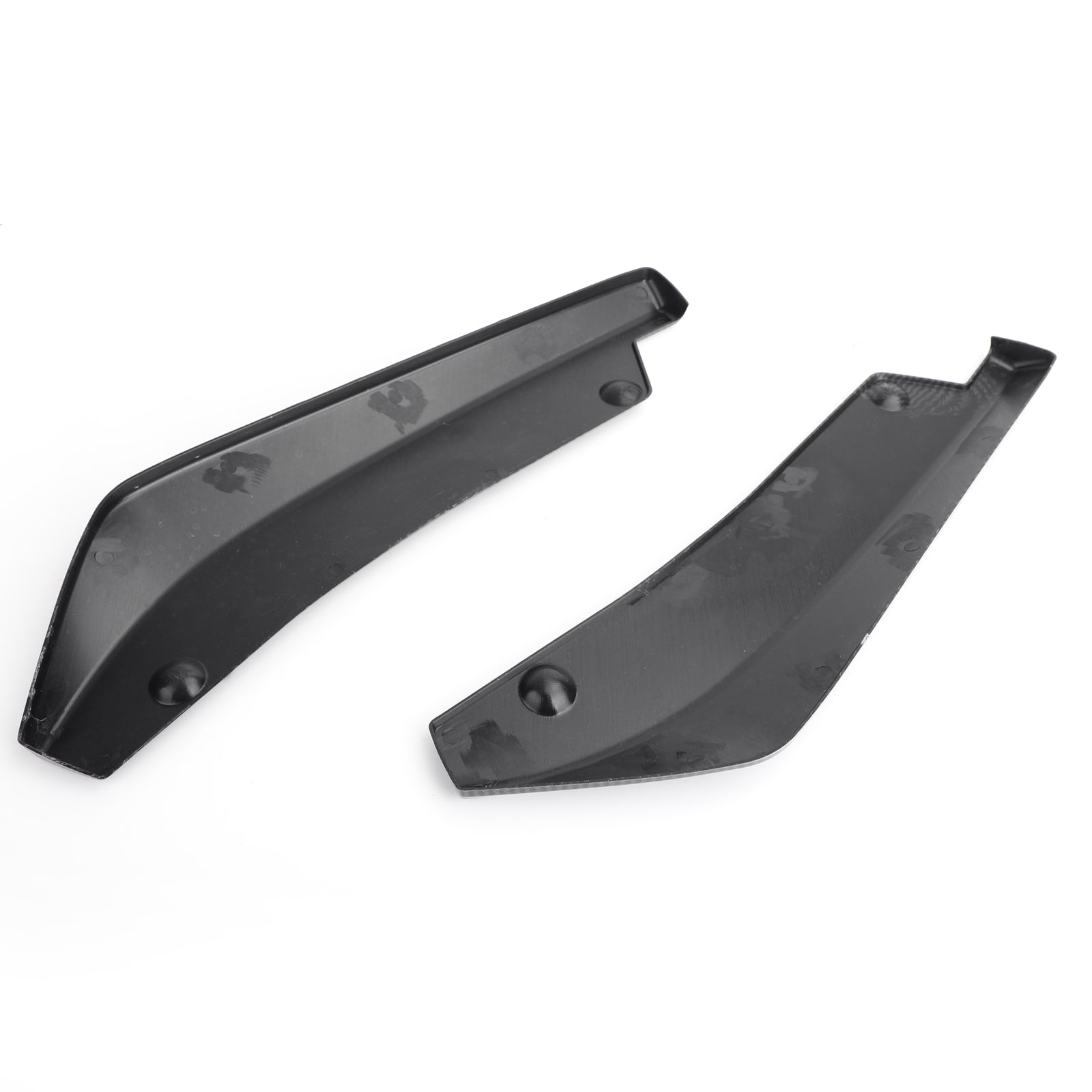 2 pièces voiture pare-chocs arrière aileron Canard séparateur diffuseur Valence Spoiler lèvre en Fiber de carbone Look générique