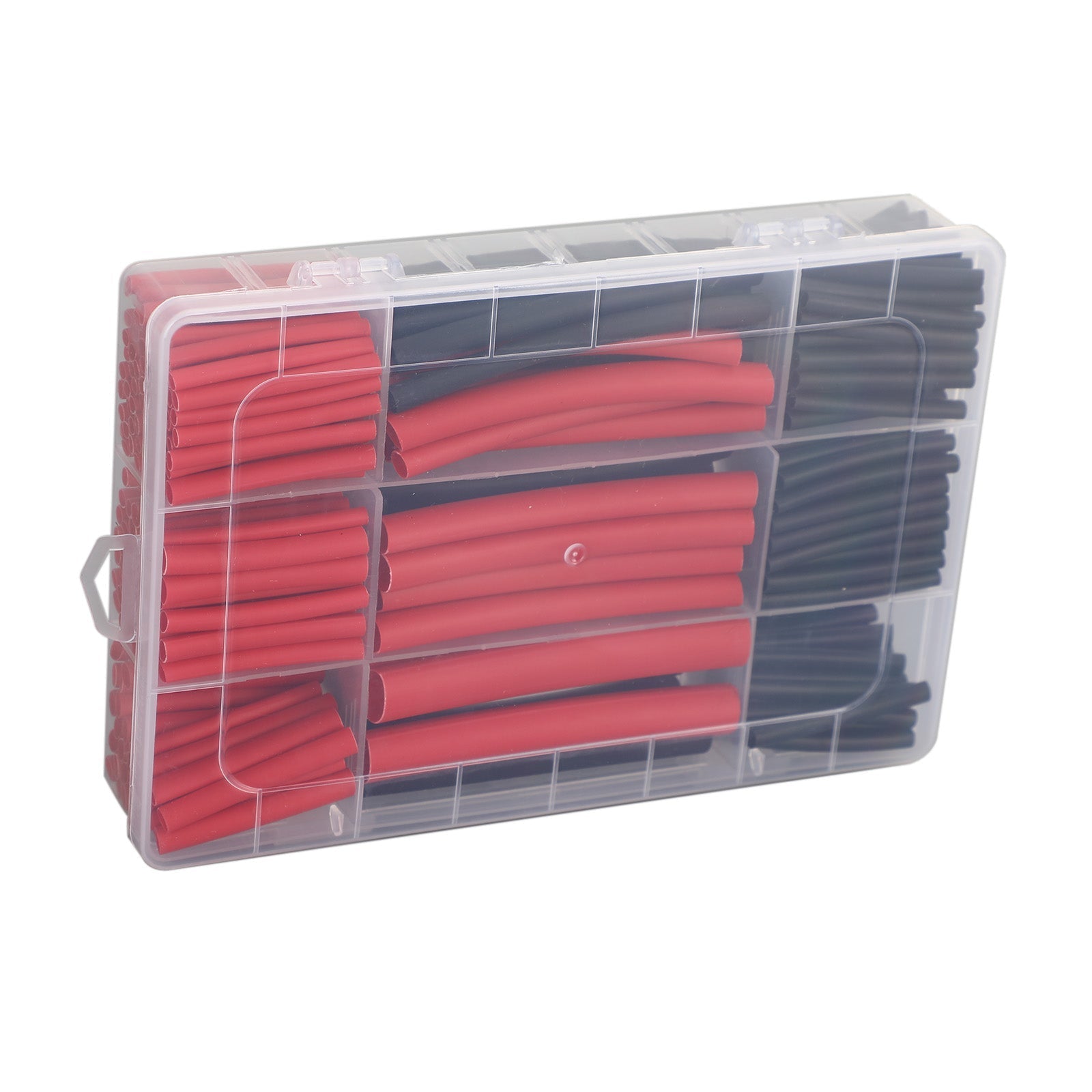 300 pièces Kit de gaines thermorétractables 3: 1 Ratio double paroi adhésive doublée Kit noir rouge
