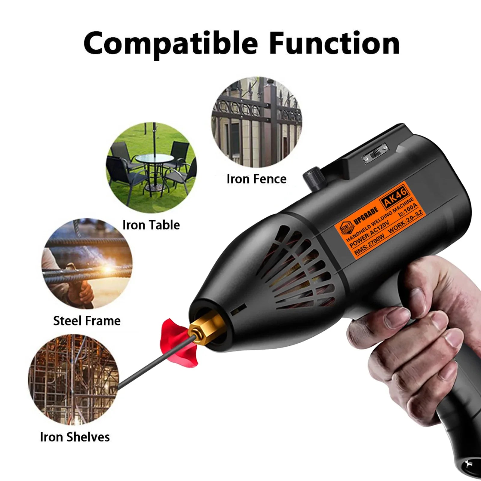 Saldatrice ad arco portatile 110V Saldatore a impostazione corrente digitale automatica