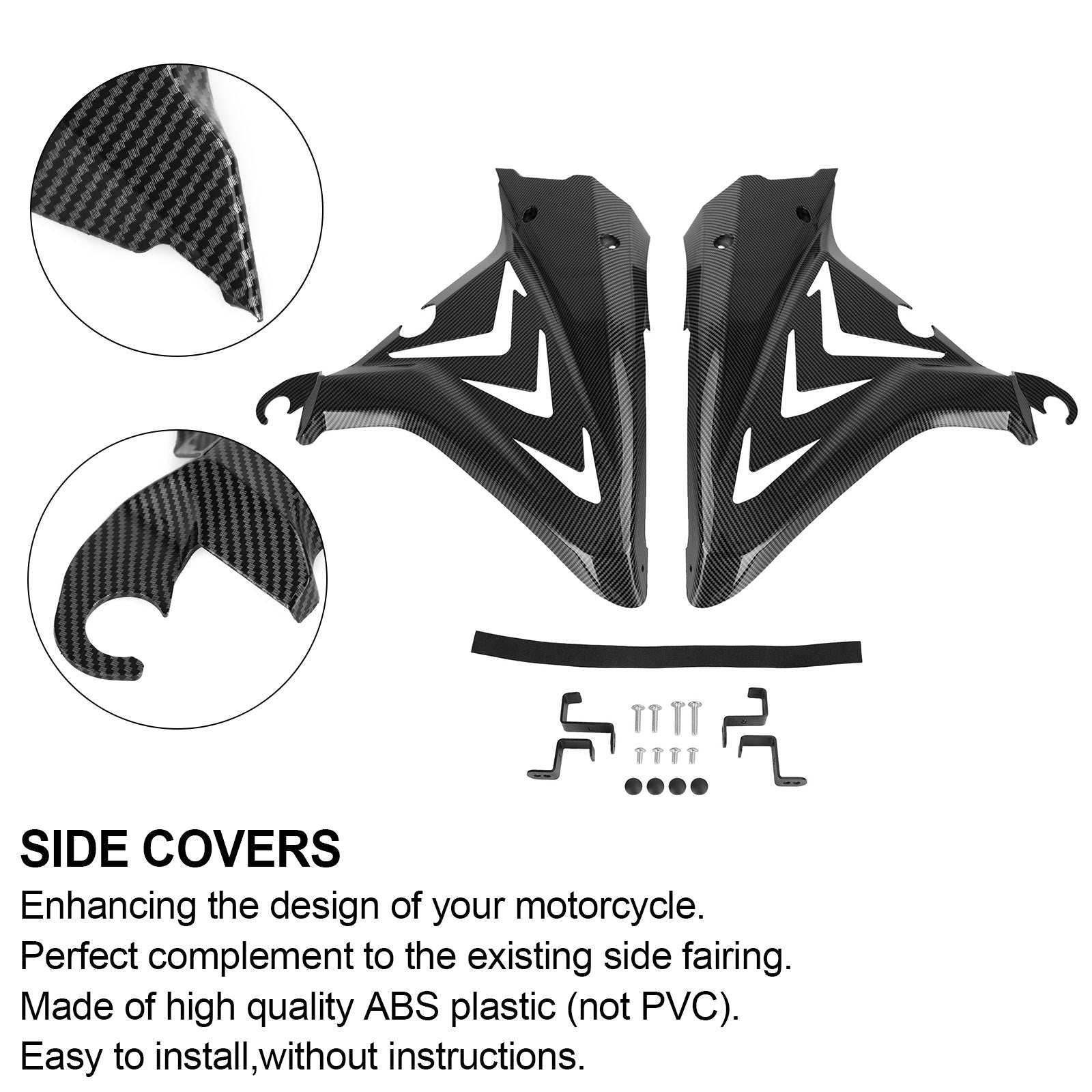 Panneaux de couverture de cadre latéral carénages capots pour Honda CBR650R 2019 2020 2021 générique