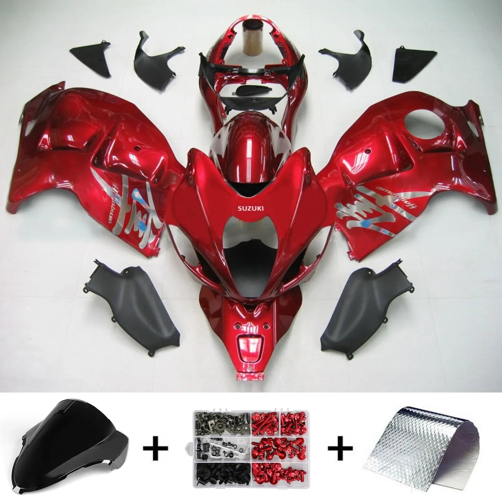 Amotopart Suzuki Hayabusa GSXR1300 1999-2007 Kit carenatura carrozzeria in plastica ABS