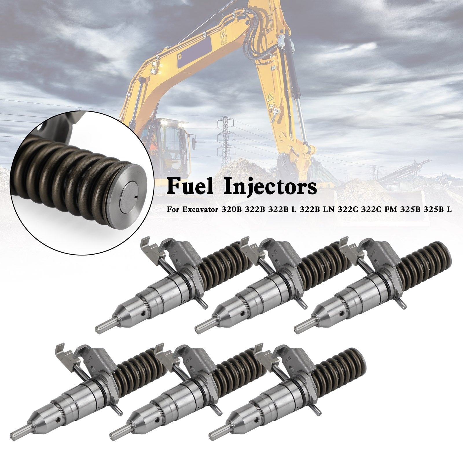 6 PIÈCES Injecteur De Carburant 1278216 fit Caterpillar 127-8216