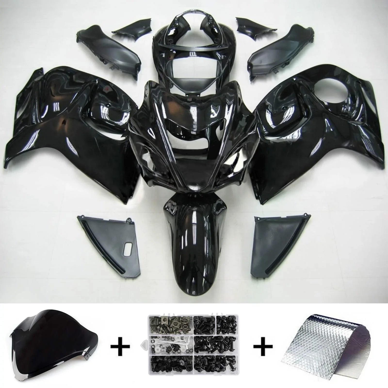 Amotopart Suzuki Hayabusa GSXR1300 2008-2020 Kit de carénage Carrosserie Plastique ABS