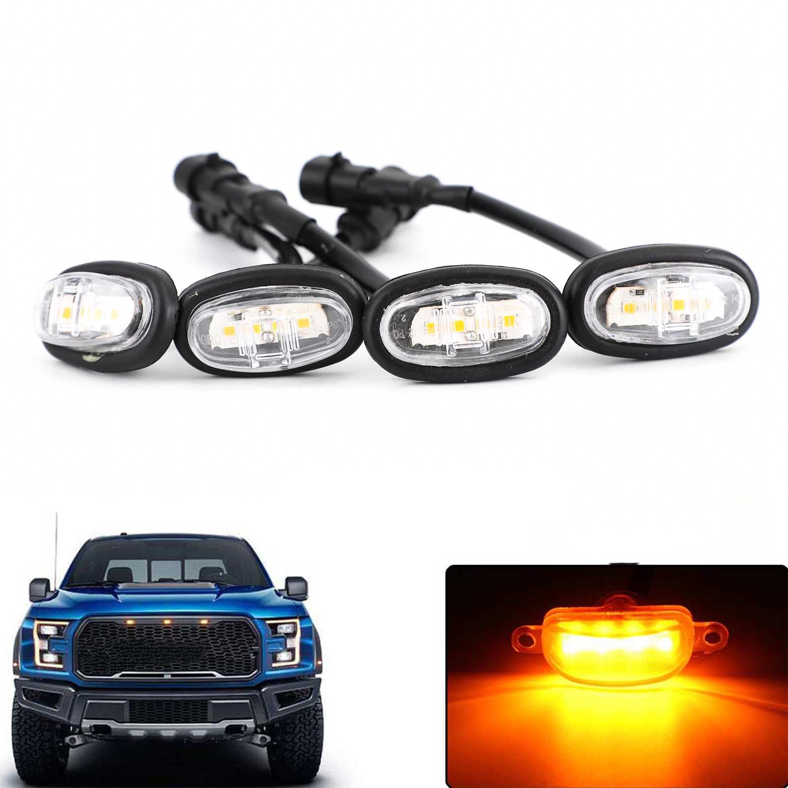 4 pezzi LED di luce del tasto per ruote bapmic è adatto per Ford F-150 Raptor 2017-2019 Generico