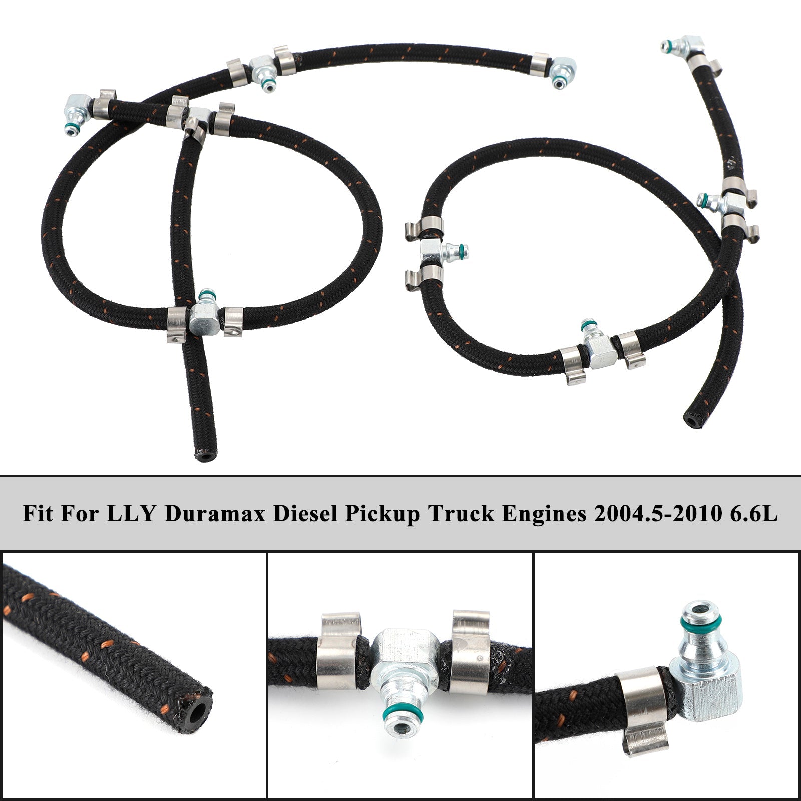 Duramax 2004-2010 Kit de ligne de retour d'injecteur de carburant pour moteurs de camion diesel 6,6 L