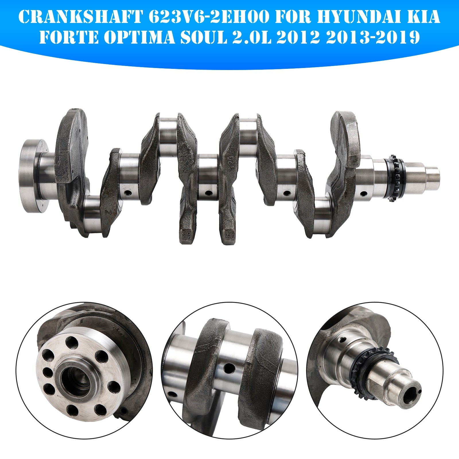 Hyundai i40 2011-2019 et Hyundai Mistra (CF) 2013-2020, vilebrequin 2,0 L 623V6-2EH00