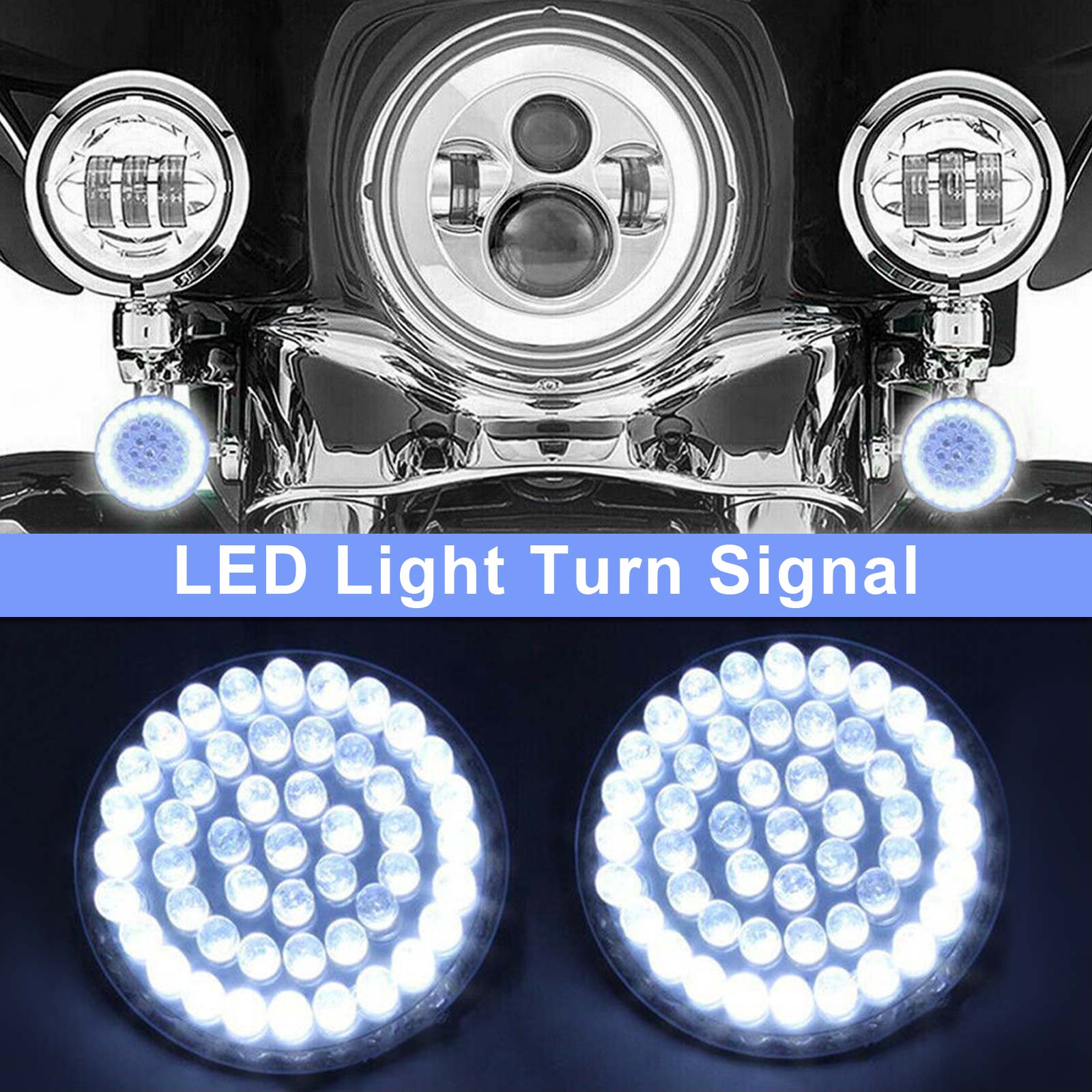 1156 Luci a LED per indicatori di direzione posteriori per Dyna Touring Street Road Glide 883 Generico