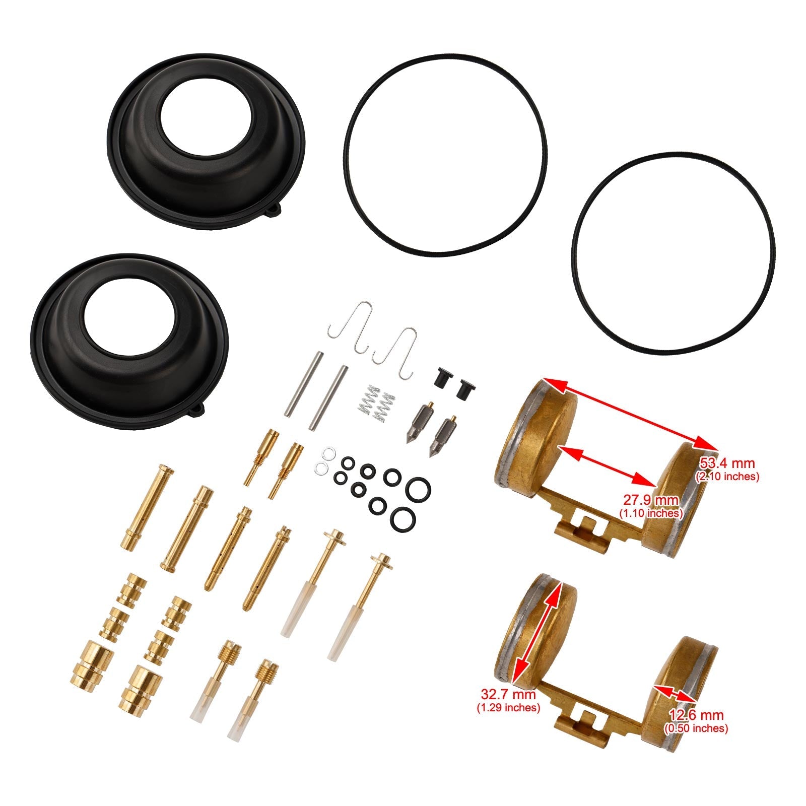 Kit de reparación y reconstrucción de carburador apto para Honda CB350 1968-1972 CL350 1968-1973