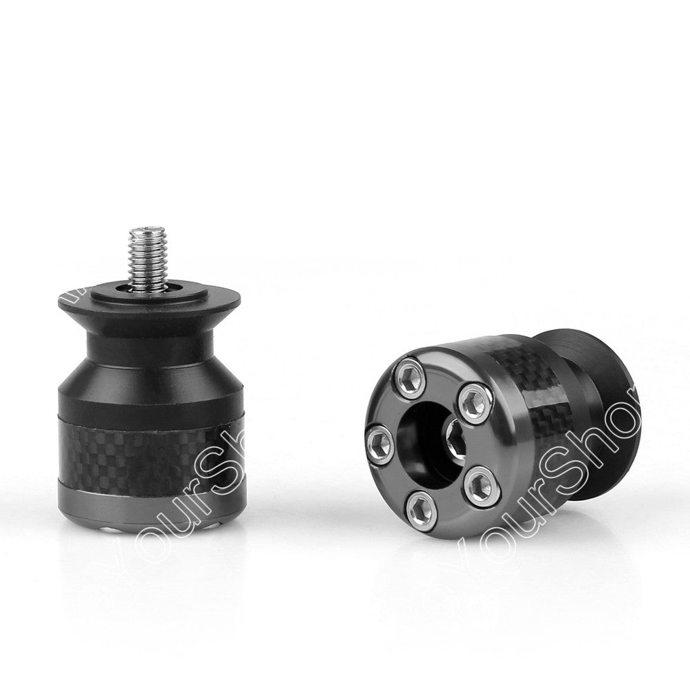 Bobines universelles de curseurs de bras oscillant en fibre de carbone CNC pour moto 10 mm gris générique