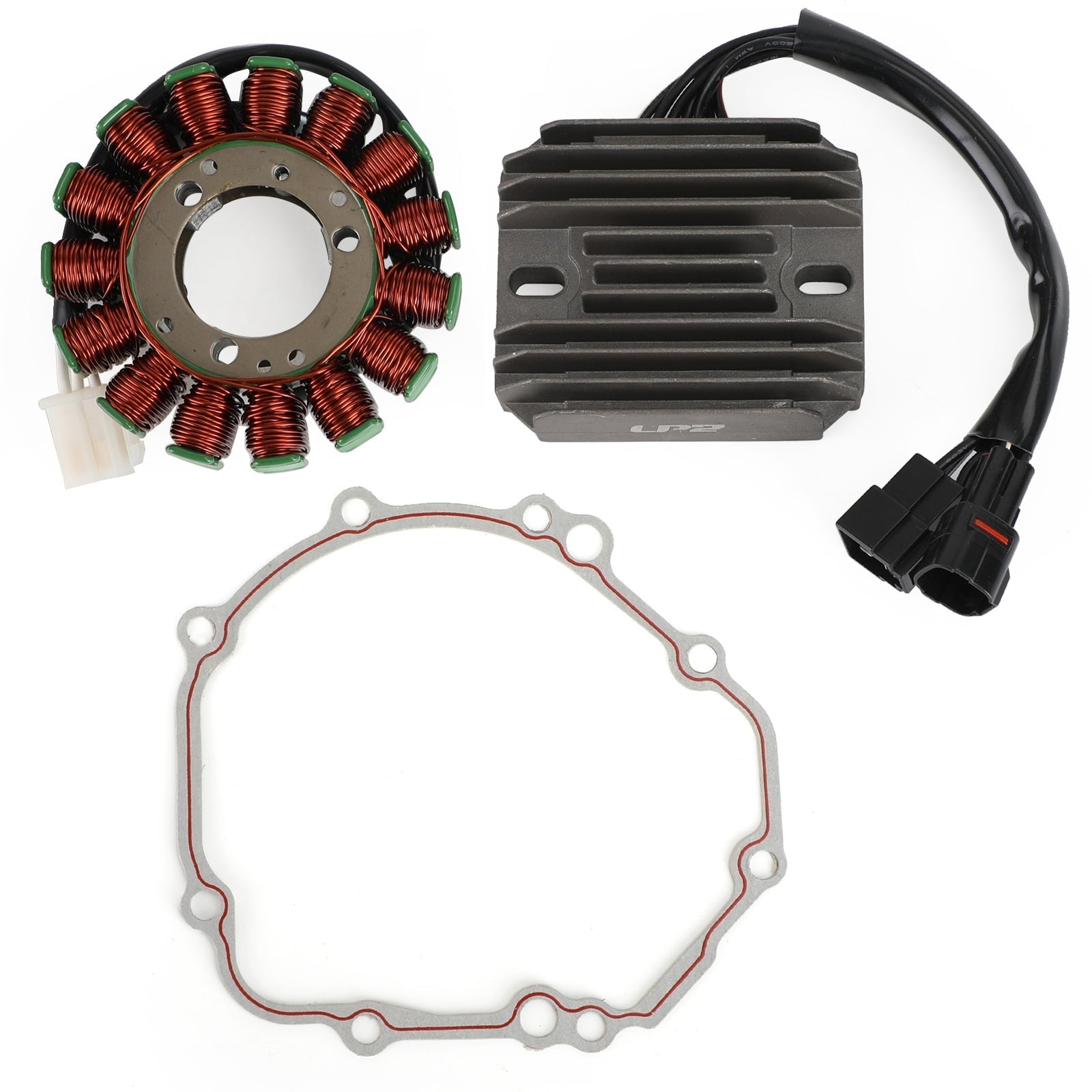 Bobine de stator + redresseur de régulateur de tension + joint pour Suzuki GSX-R GSXR 1000 07-08 générique