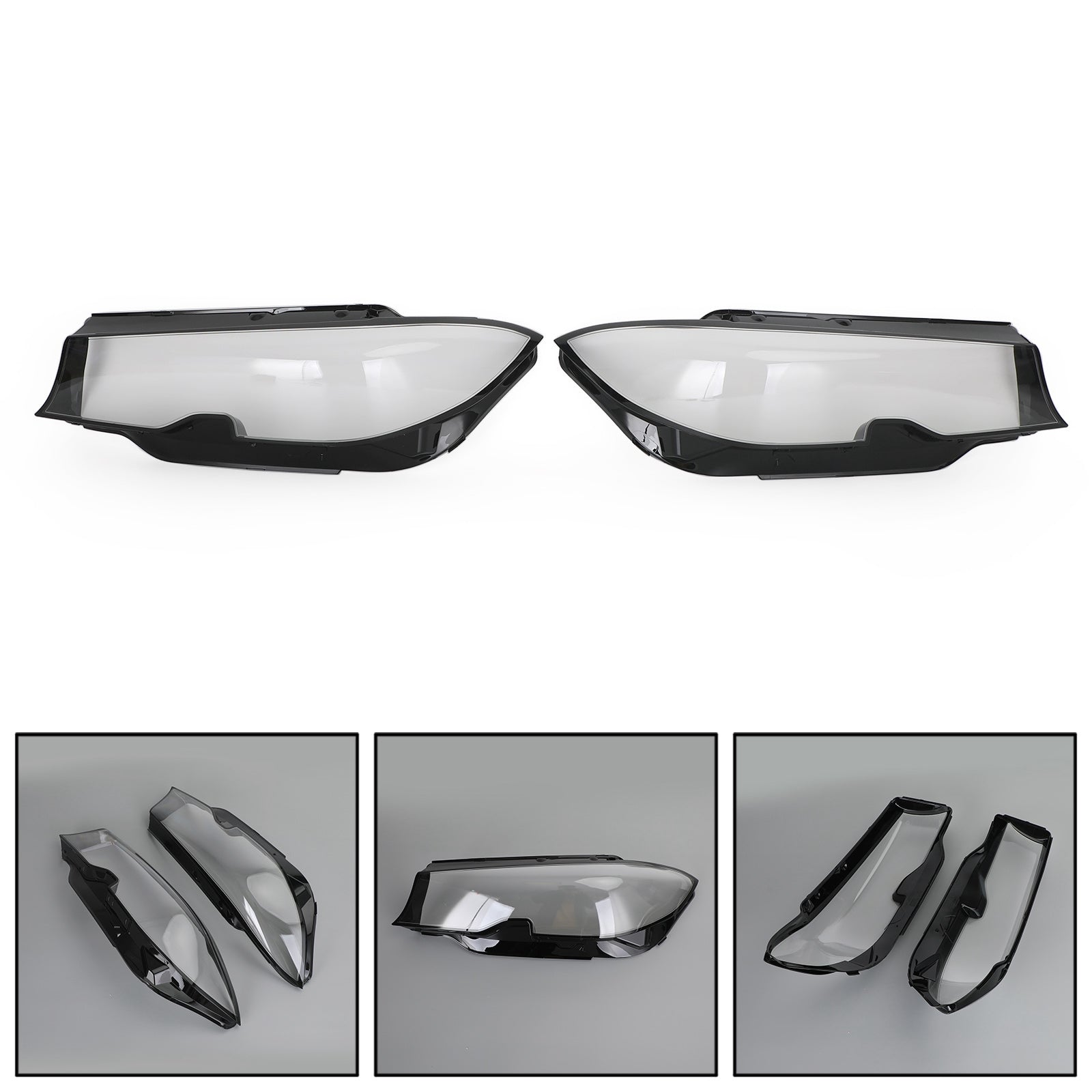 2019-2021 BMW Série 3 G20 G21 Coque de protection en plastique pour lentille de phare gauche + droite générique