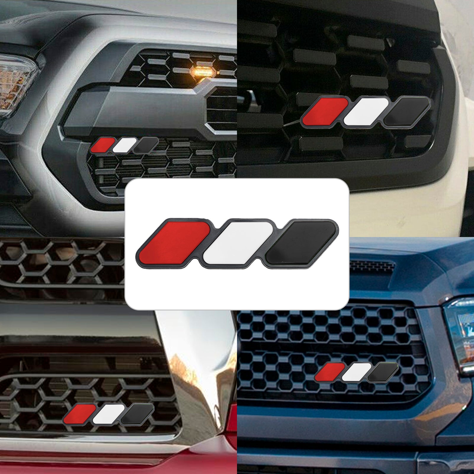 Badge de calandre tricolore, emblème de voiture, accessoires pour Toyota Tacoma TRD Tundra RAV4