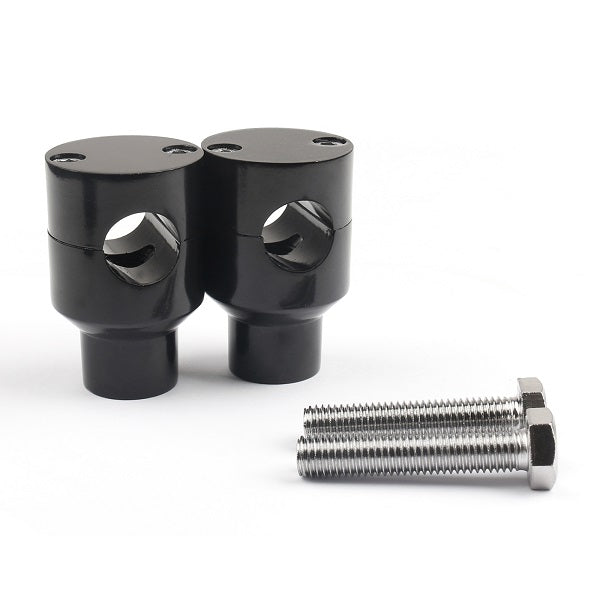 Guidon Riser Risers Mount Colliers De Fixation Moto Vélo 7/8" 22mm Noir Generic