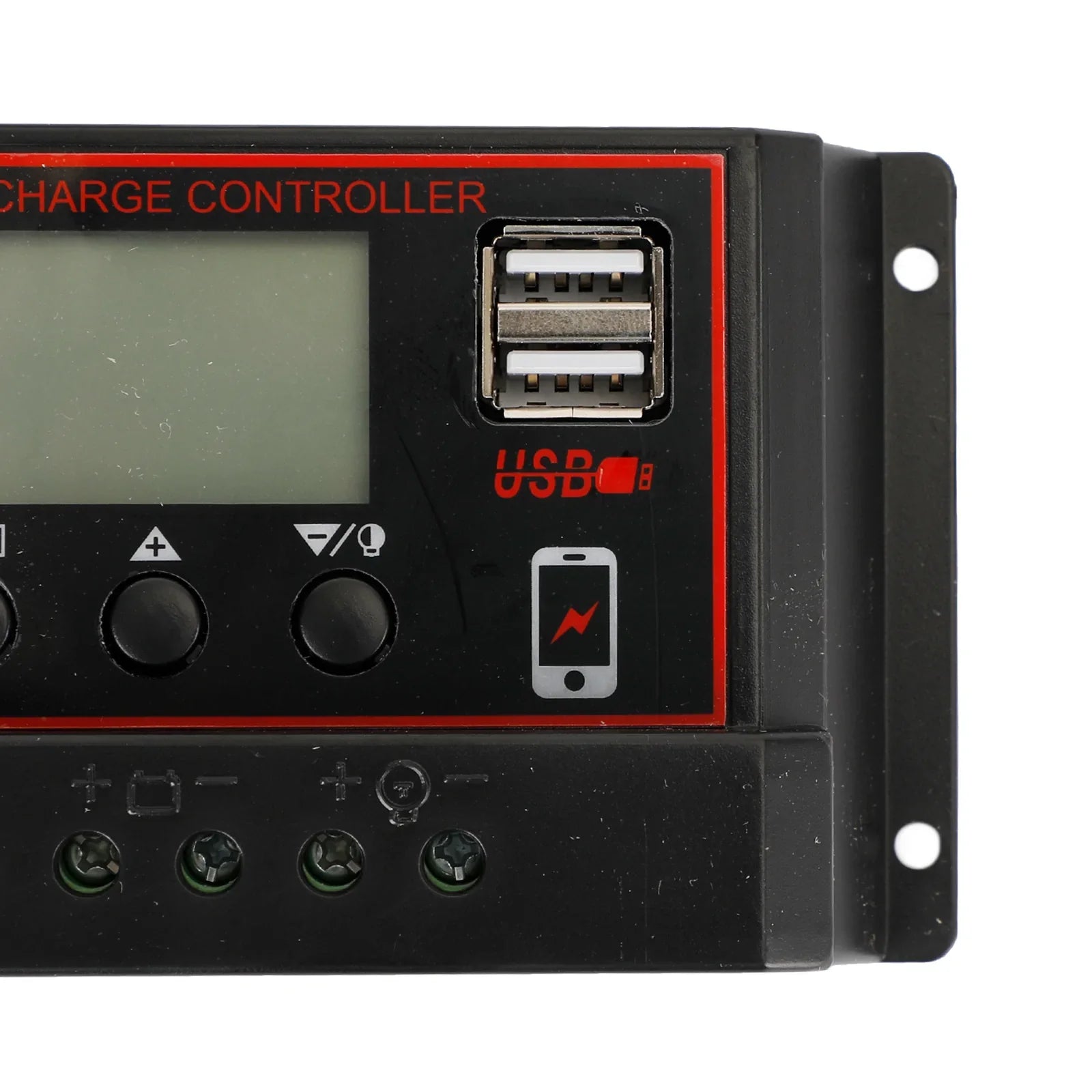 10A/20A/30A Régulateur de charge de panneau solaire PWM LCD Dual USB 12V/24V