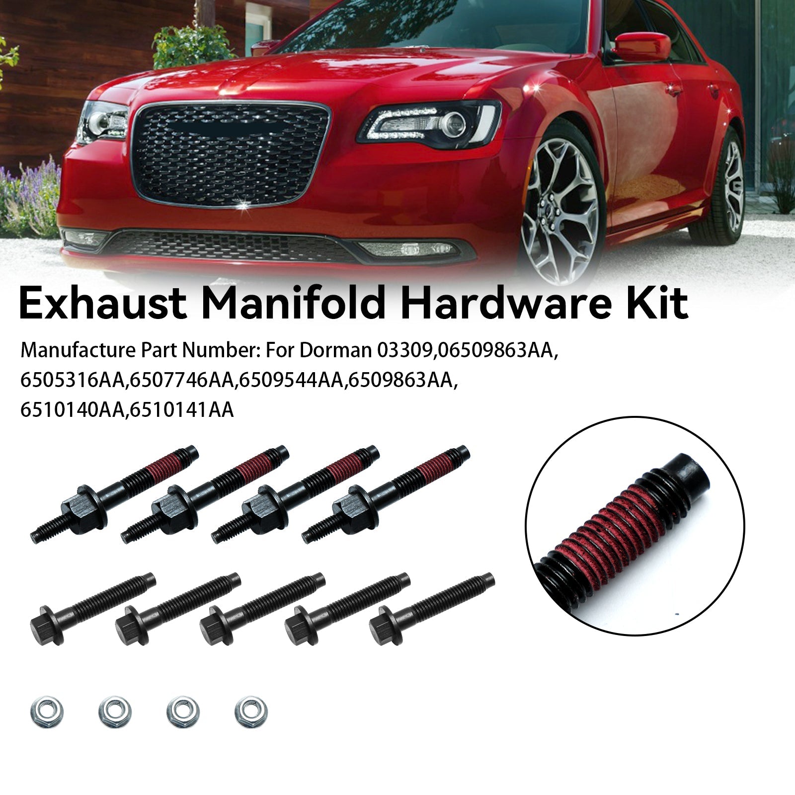 Kit de matériel de collecteur d&#39;échappement 03309 pour Dorman pour Ram pour Dodge pour Jeep