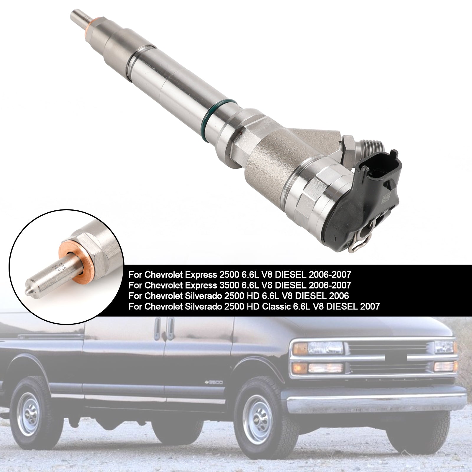 2006-2007 Chevrolet Express GMC Savana 2500 3500 6,6L V8 DIESEL 1 pièces injecteur de carburant 0445120042 0445120082