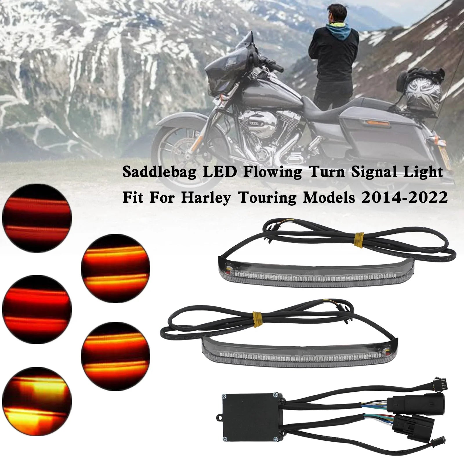 Road Glide FLHR CVO 2014-2022 Clignotant LED pour sacoche de selle