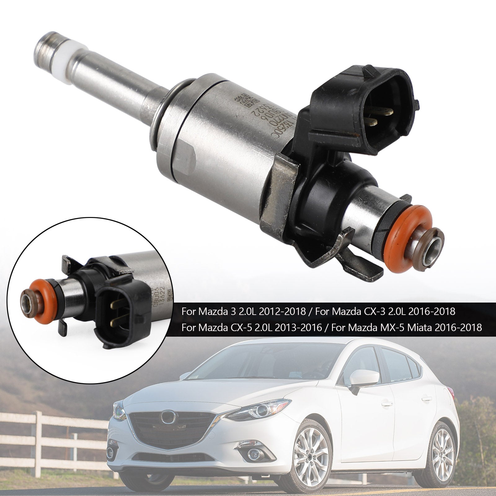 Mazda 3 CX-3 CX-5 2.0 2012-2018 PE01-13250B 1 pièces Injecteur de Carburant PE01-13-250C