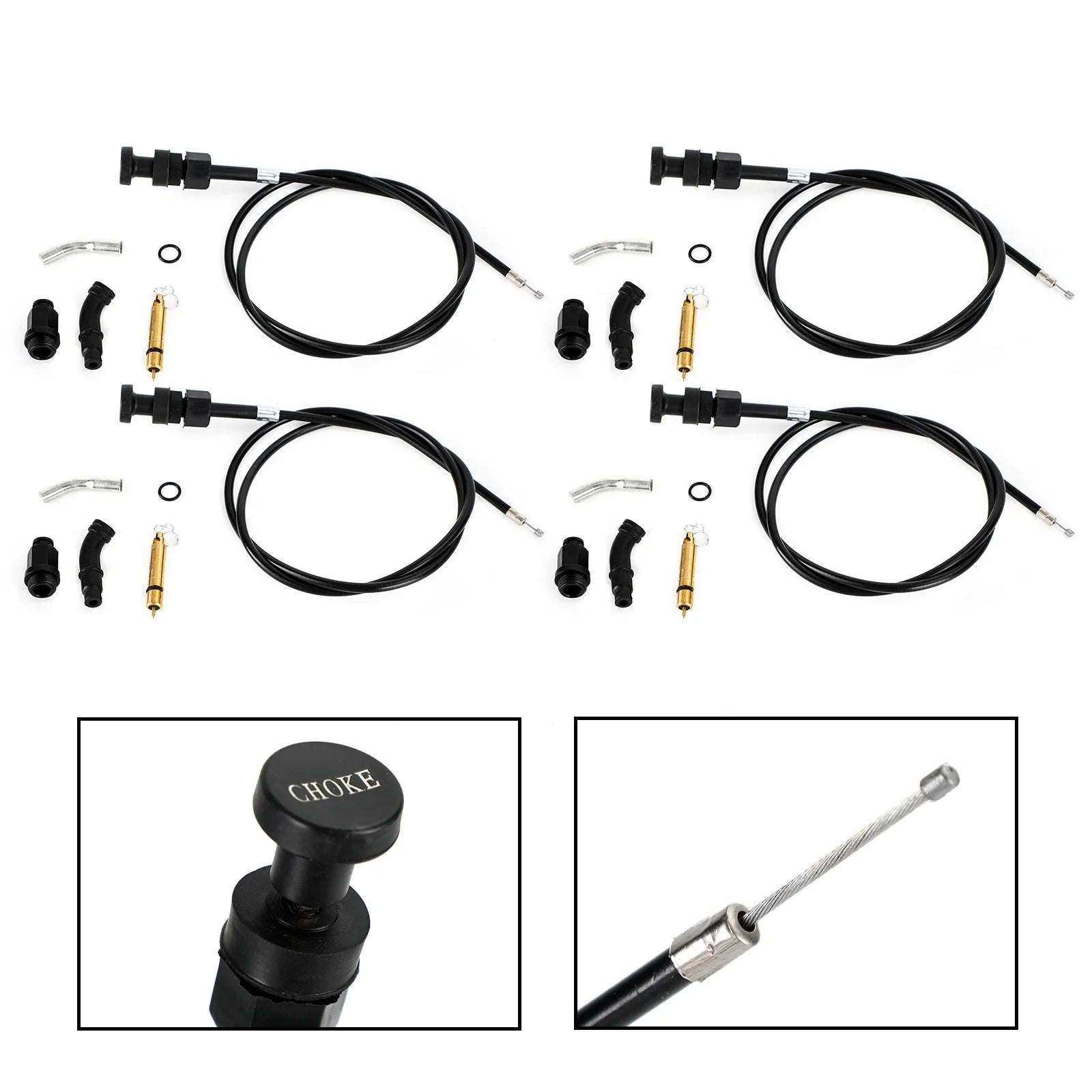 4x Honda Rancher TRX350 FM TM 2000-2006 Kit de pistón de cable de estrangulador de carburador