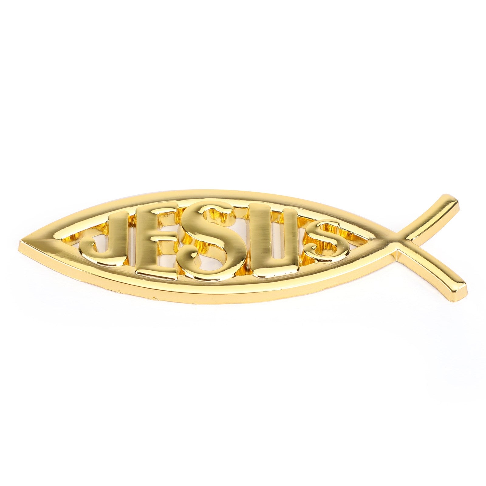 3D voiture autocollant emblème autocollant dieu religieux pour jésus chrétien poisson symbole argent