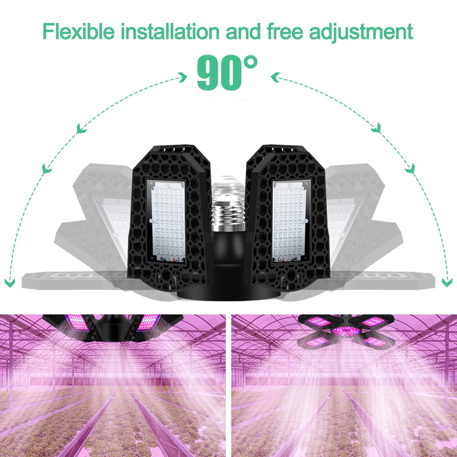 E27 LED élèvent la lumière avec le plein spectre pliable élèvent des lumières pour l'usine d'intérieur