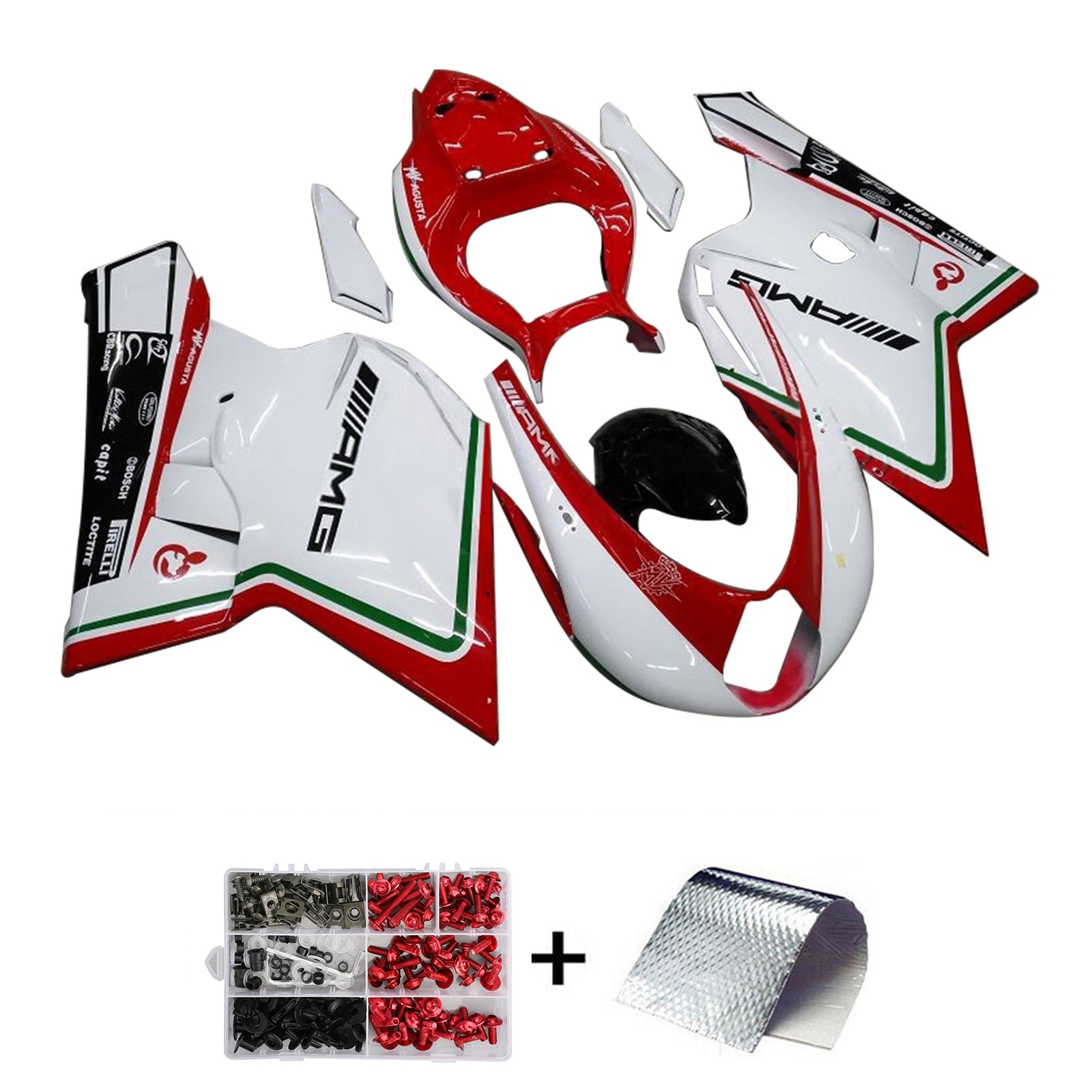 Amotopart MV Agusta F4 1000 2005-2006 Kit de carenado de carrocería de plástico ABS