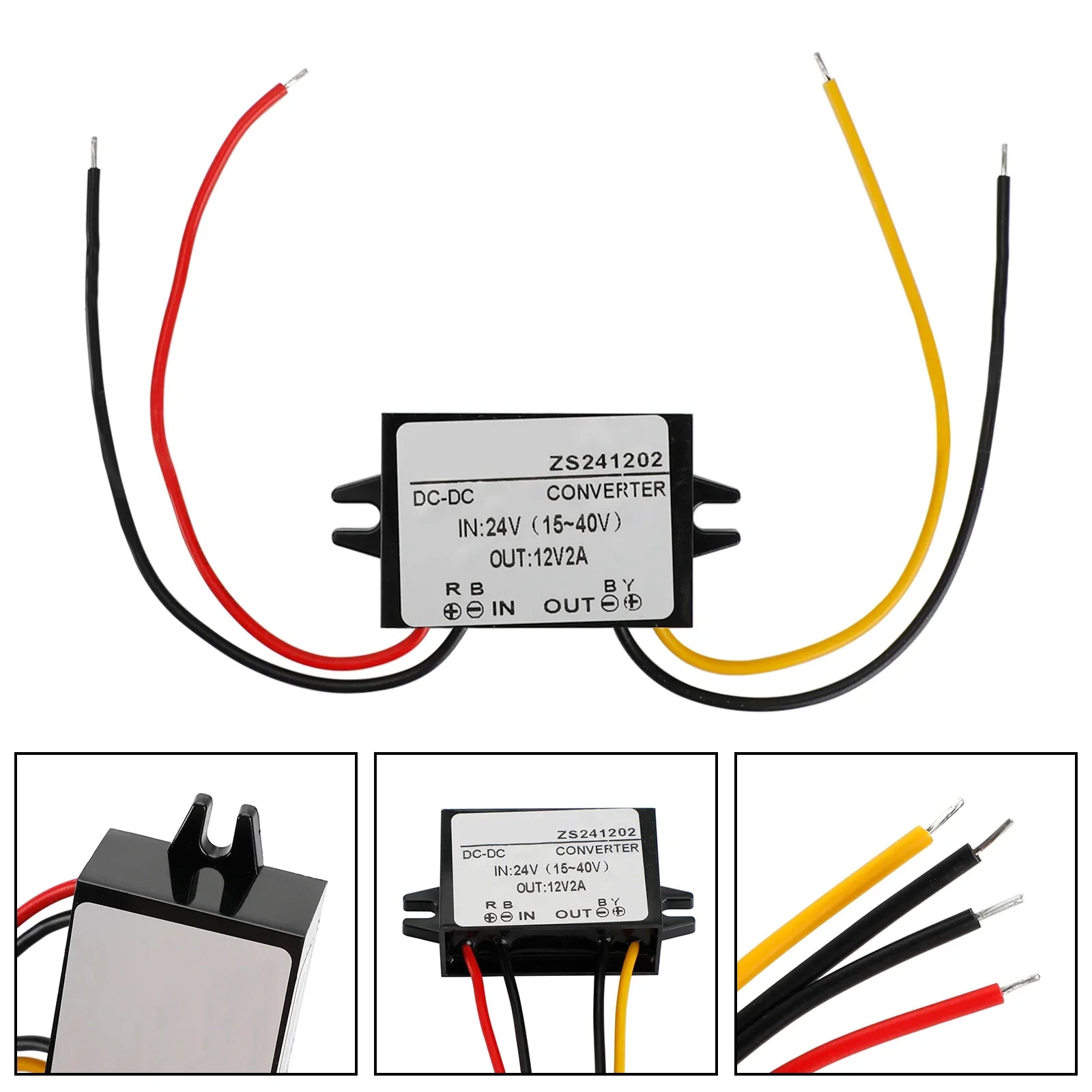 Convertisseur DC-DC étanche 24V abaisseur au module d'alimentation de voiture 12V