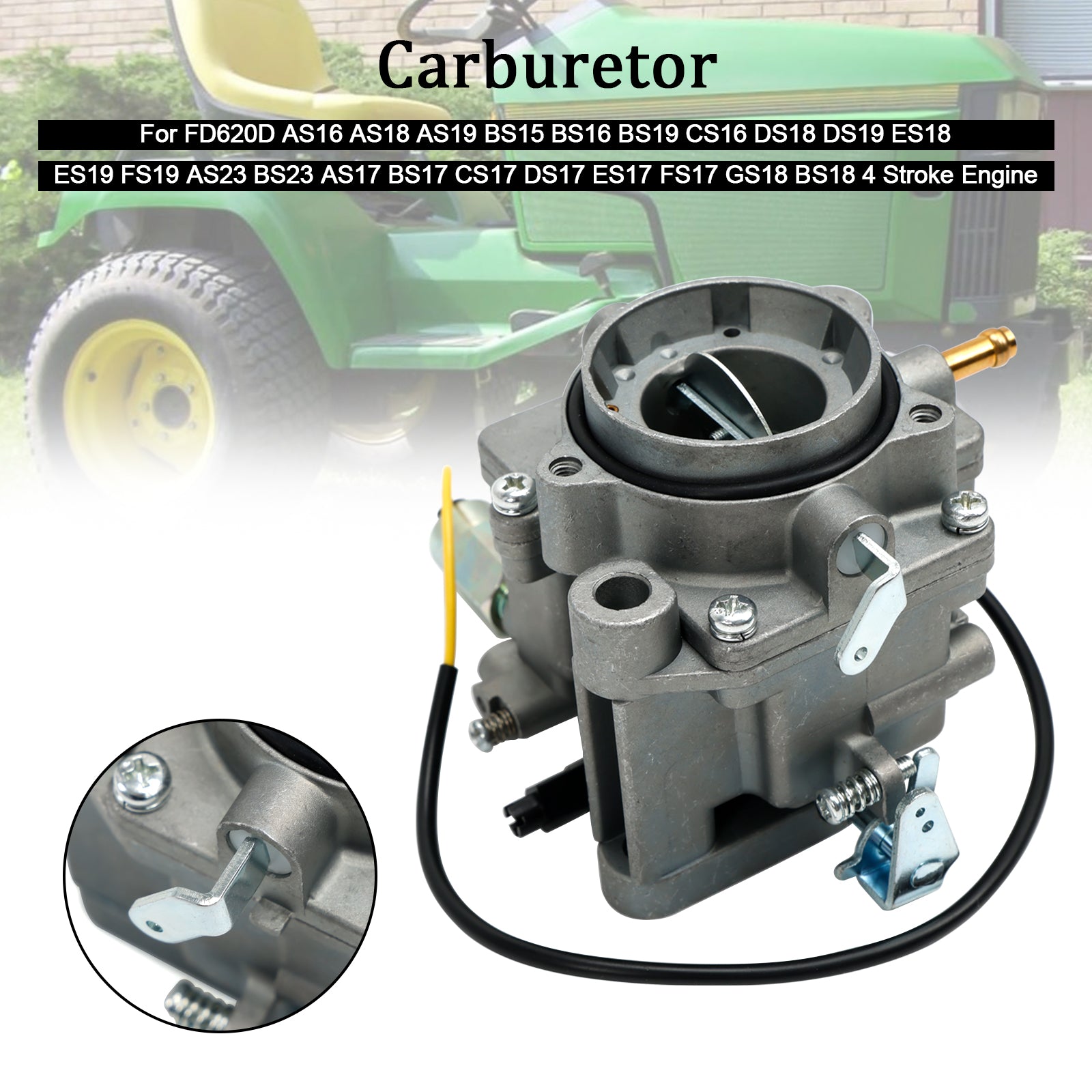 Carburador 15004-0799 para John Deere 425 para Kawasaki FD620D MIA11386 MIA12362