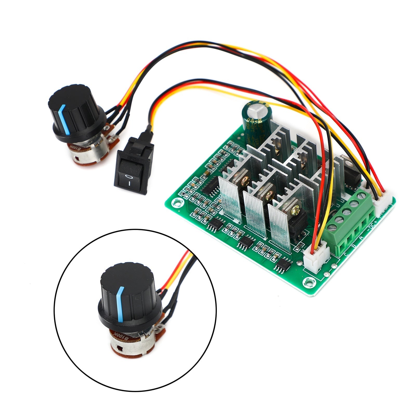 DC 5V-36V 15A PWM DC Brushless Contrôle de la vitesse du moteur CW CCW Commutateur réversible