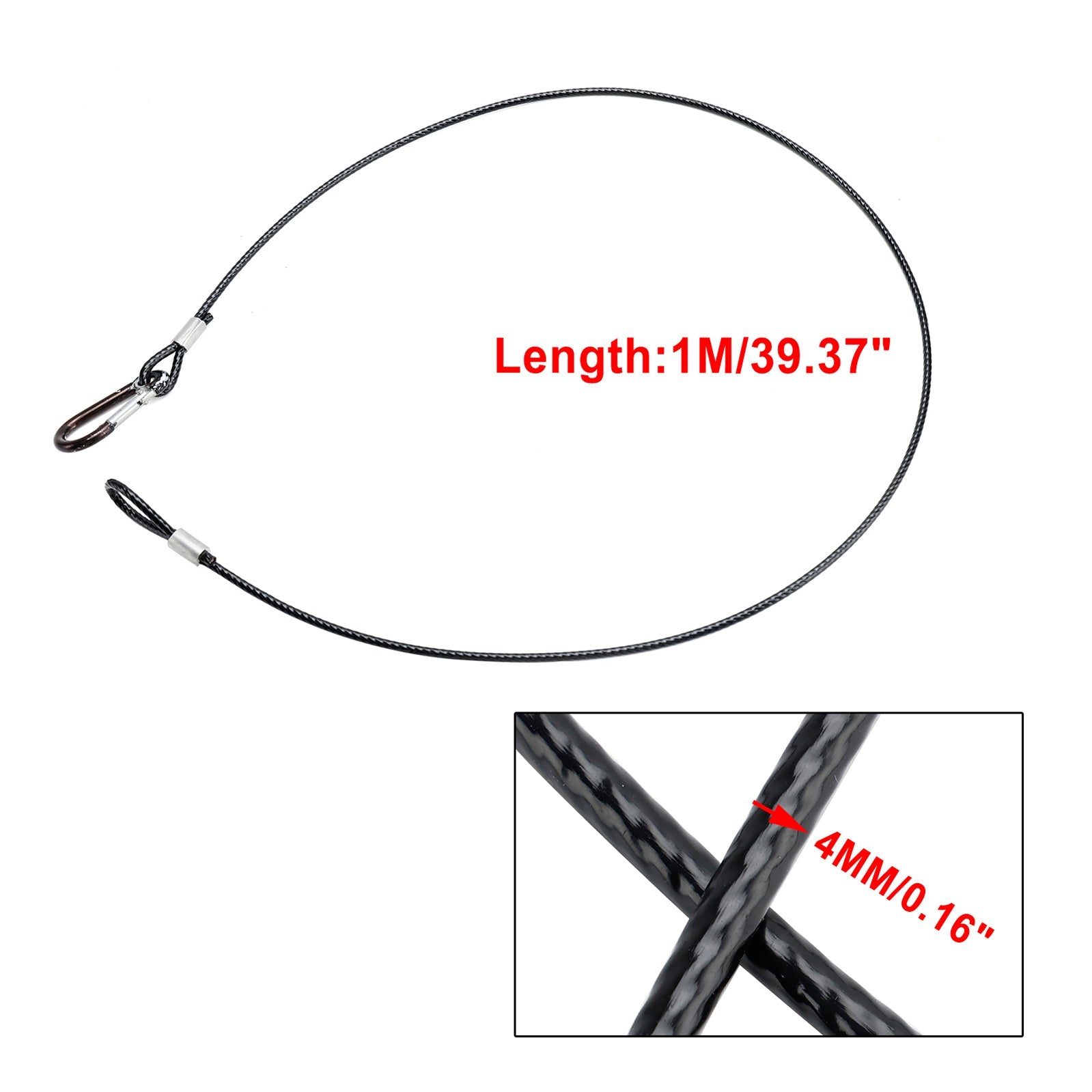 1/5/10 pièces câble de sécurité de sécurité de fil d'acier épais de 4 MM pour la lumière de faisceau de bride d'étape