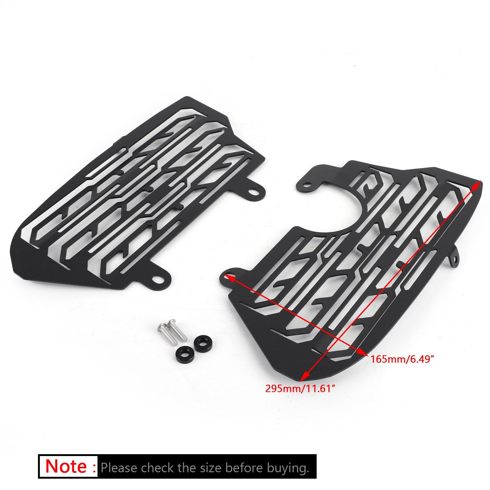 Tapa de protección de radiador negra para Honda CRF1000L Africa Twin 2016-2019 Genérico 