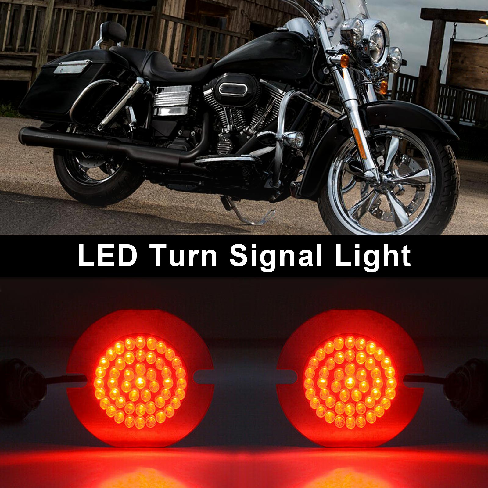 1156 ampoules de clignotants LED style plat pour Touring Road King Softail générique