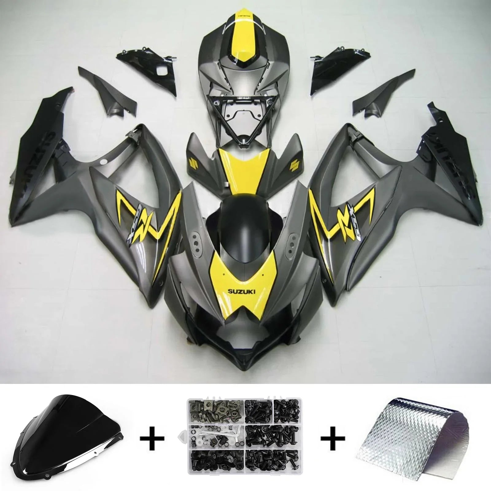 Amotopart Suzuki GSXR 600/750 2008-2010 Kit Carenatura Plastica ABS per Carrozzeria