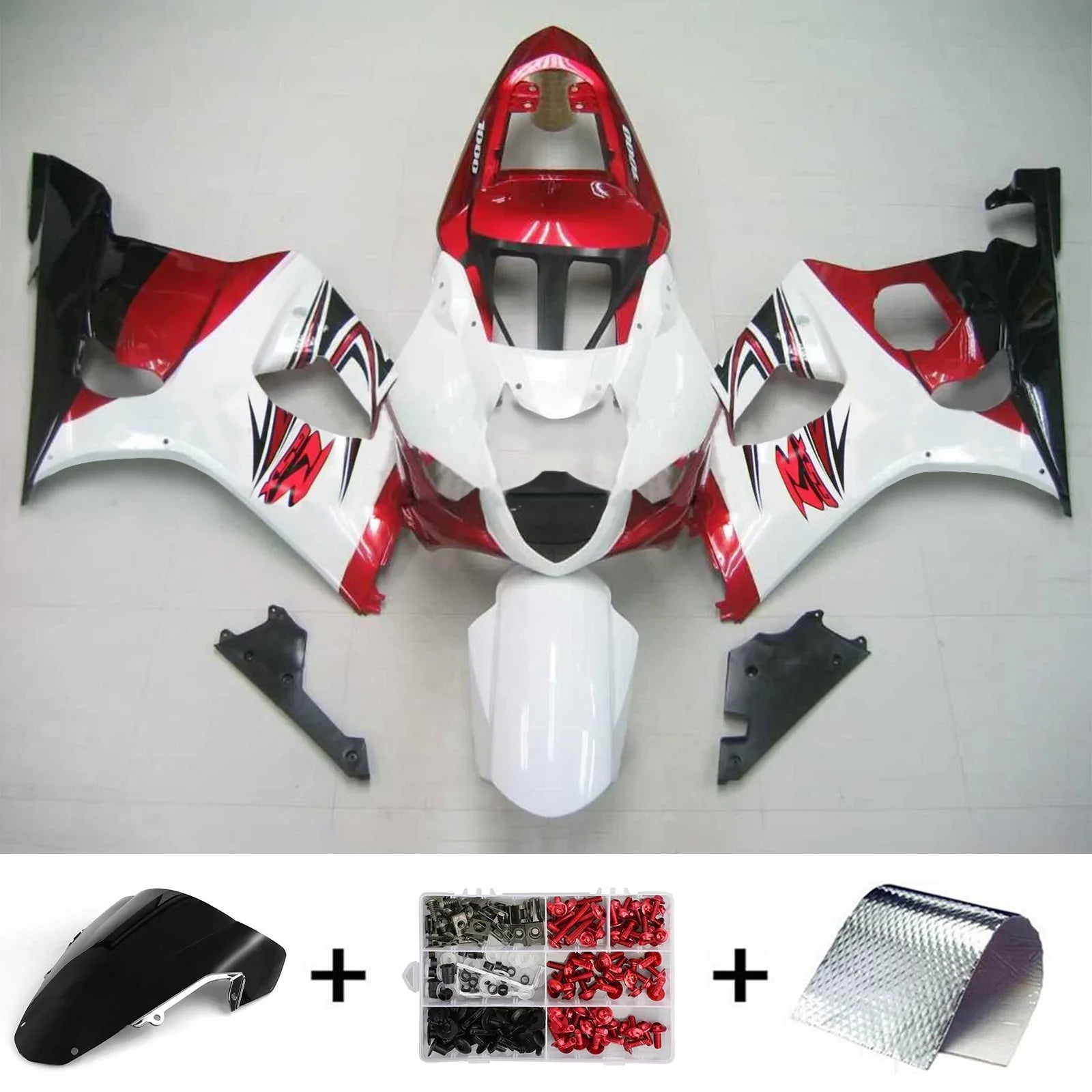 Amotopart Suzuki GSXR1000 2003-2004 Kit de carénage K3