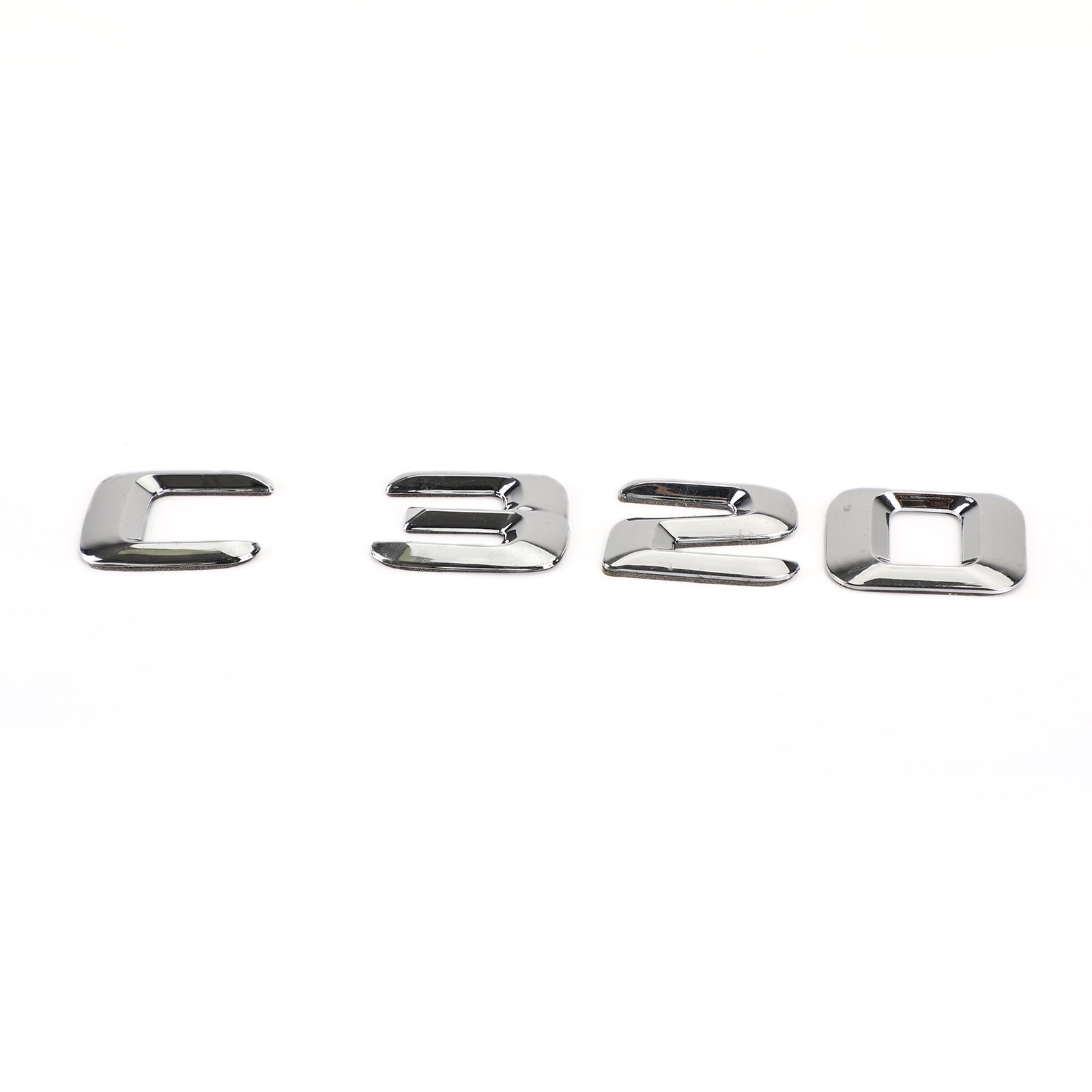 Emblema del bagagliaio posteriore Targhetta decalcomania Lettere Numeri per Mercedes C320 Cromo generico