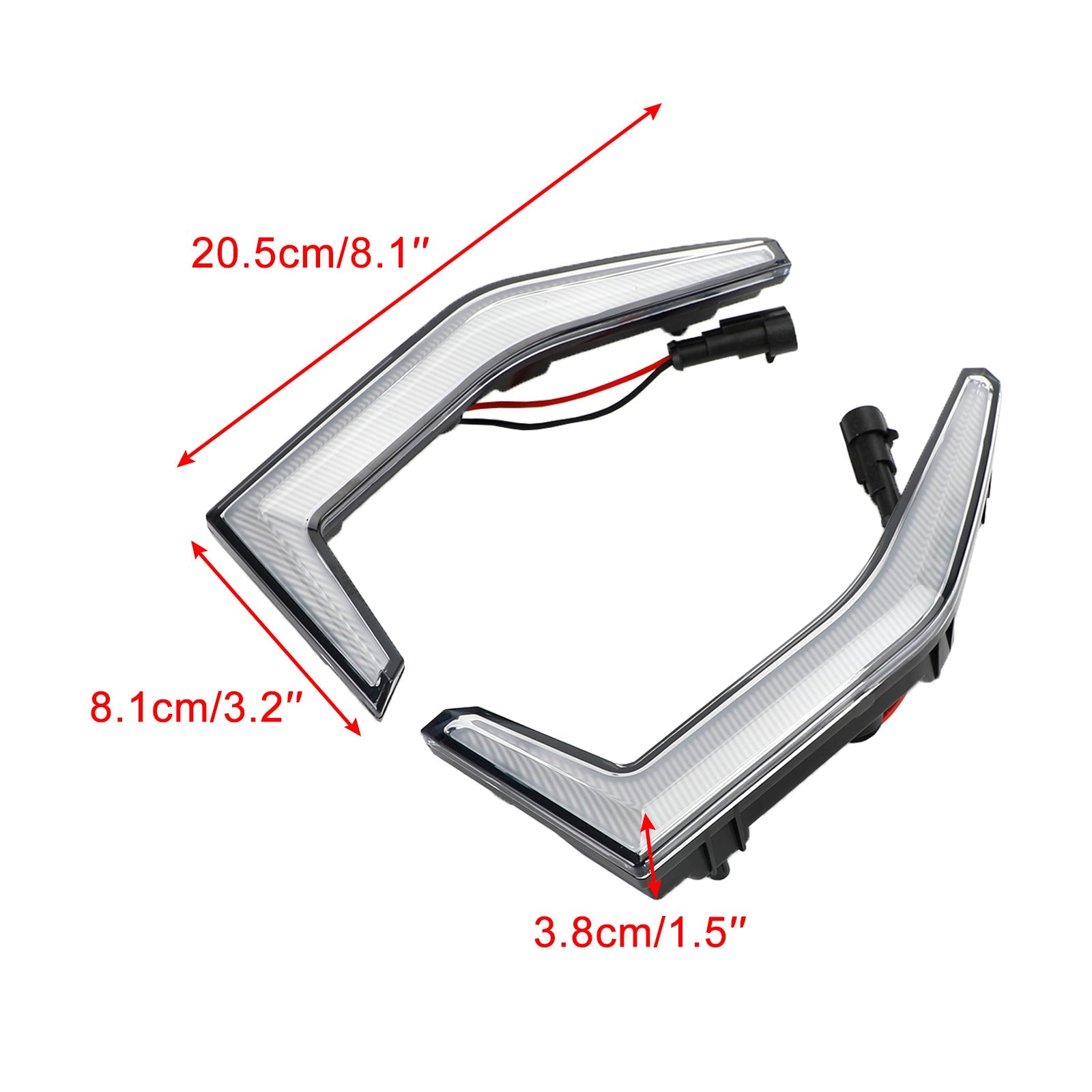 Kawasaki Teryx KRX 1000 2020-2023 Fang Accent Grill Lámparas LED Luz delantera