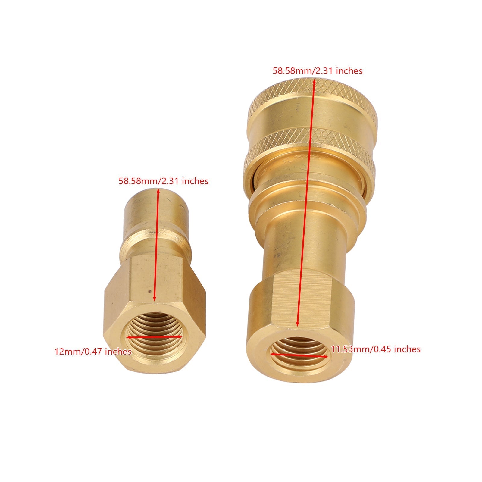 1 set 1/4" NPT ISO 7241-B Raccordi/accoppiatori idraulici a sgancio rapido in ottone