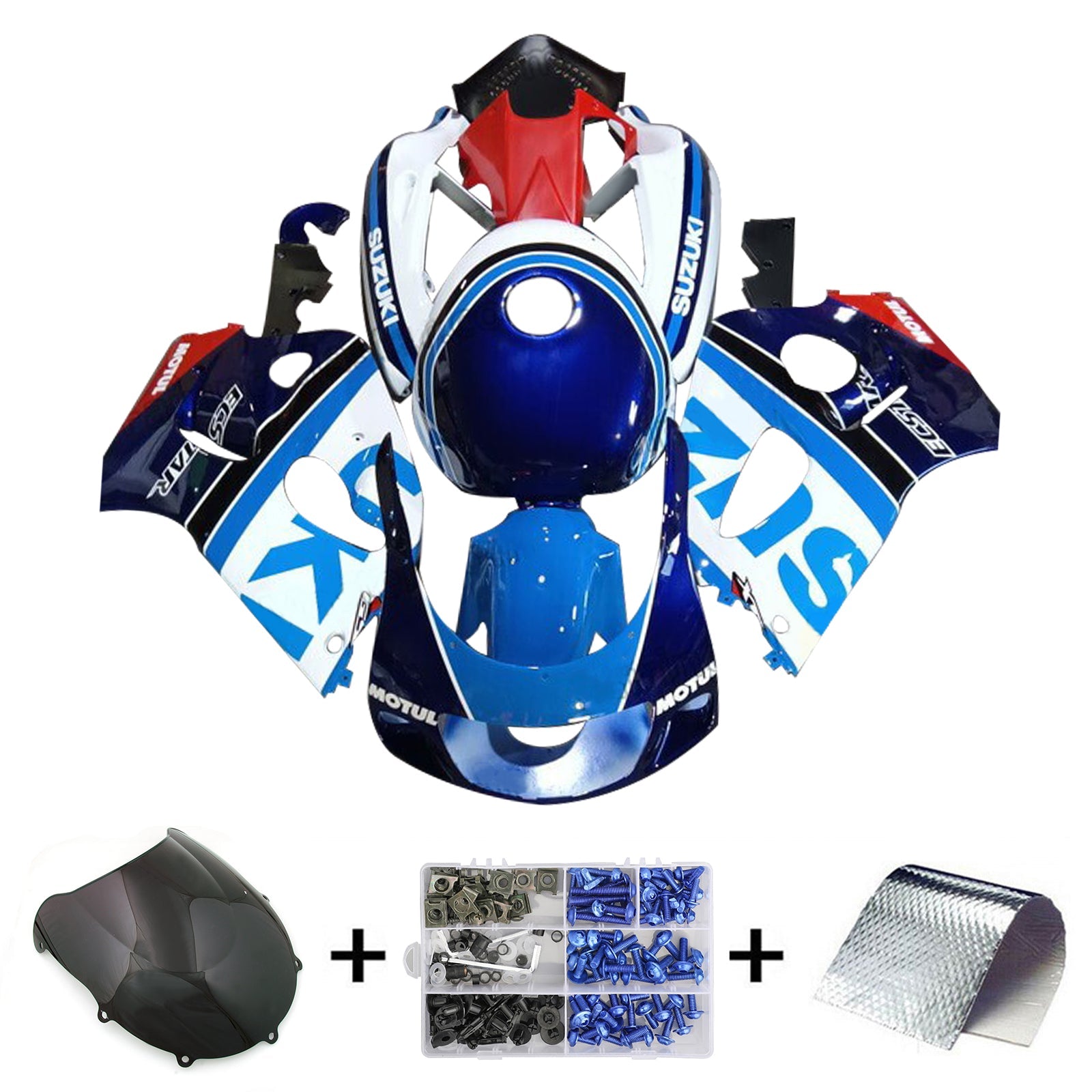 Amotopart Suzuki GSXR600 1996-2000 GSXR750 1996-1999 Kit de carénage carrosserie