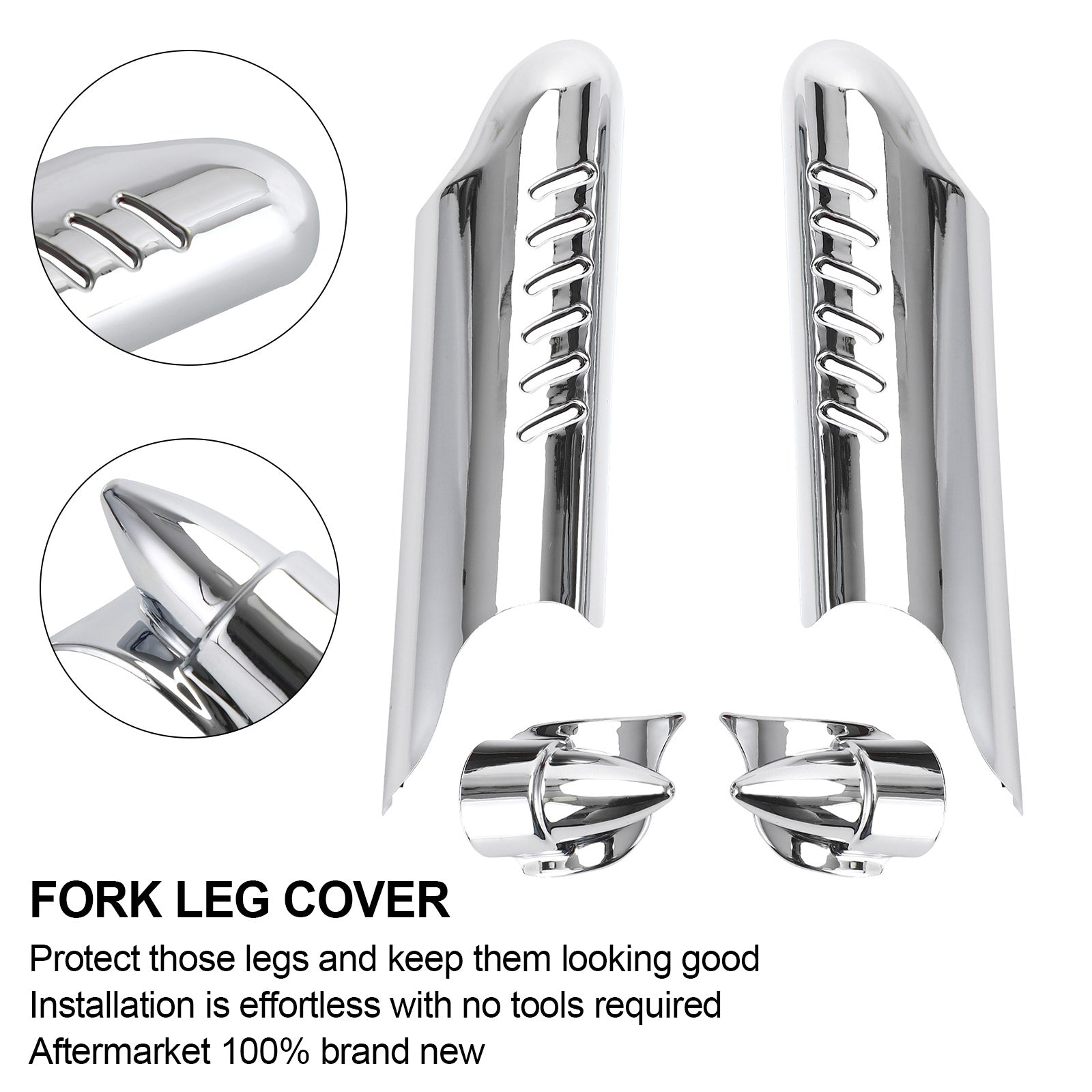 Couverture de bouclier de déflecteurs de jambe inférieure de fourche pour Touring Electra Glide FLHT 2000-2013 générique