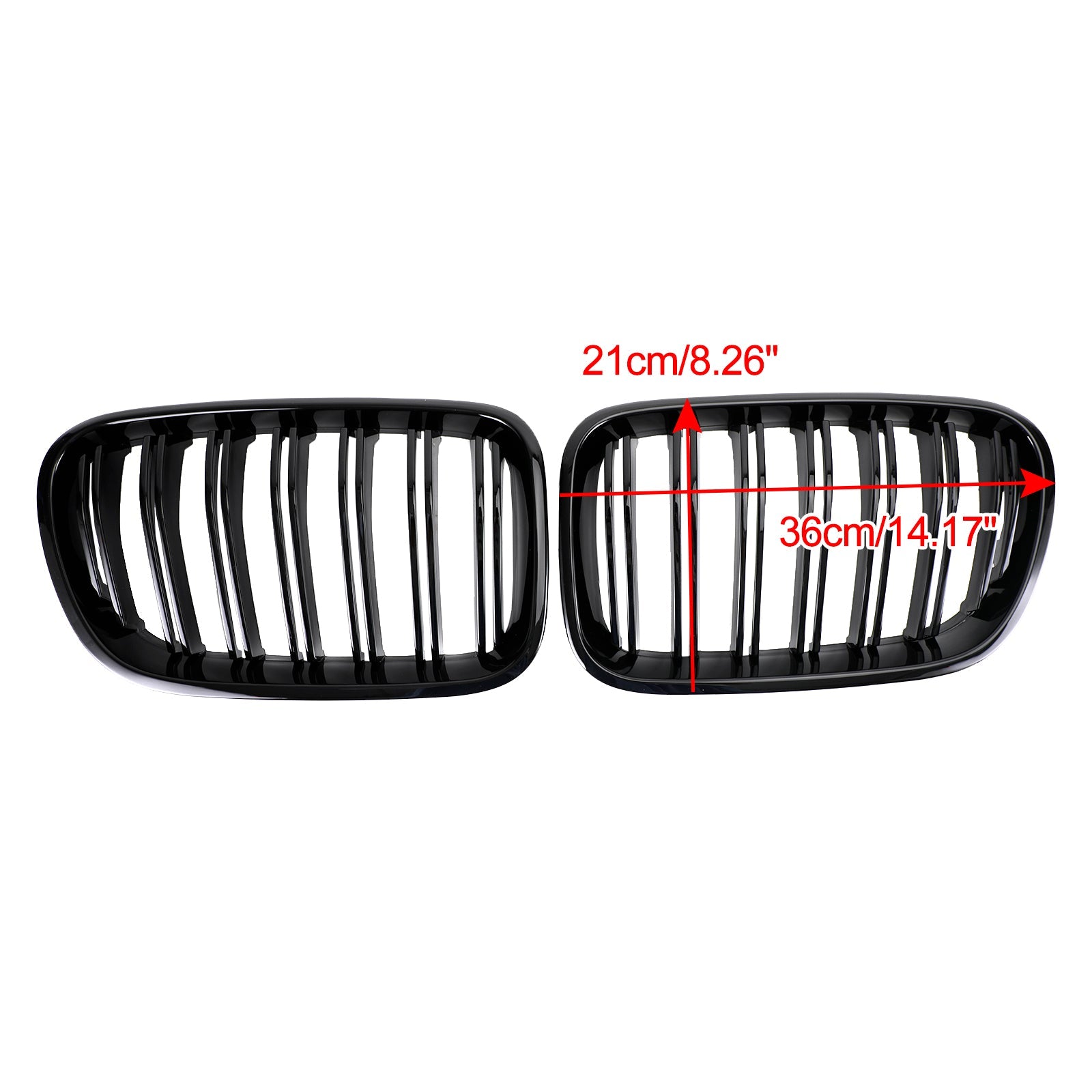 BMW X3 F25 2011-2014 Grille de calandre de pare-chocs avant noir brillant double ligne