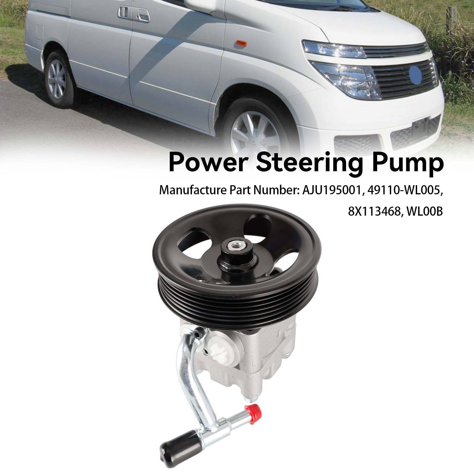 Nissan Elgrand E51 3.5I 2.5I 2003-2009 Pompe de direction assistée 8X113468