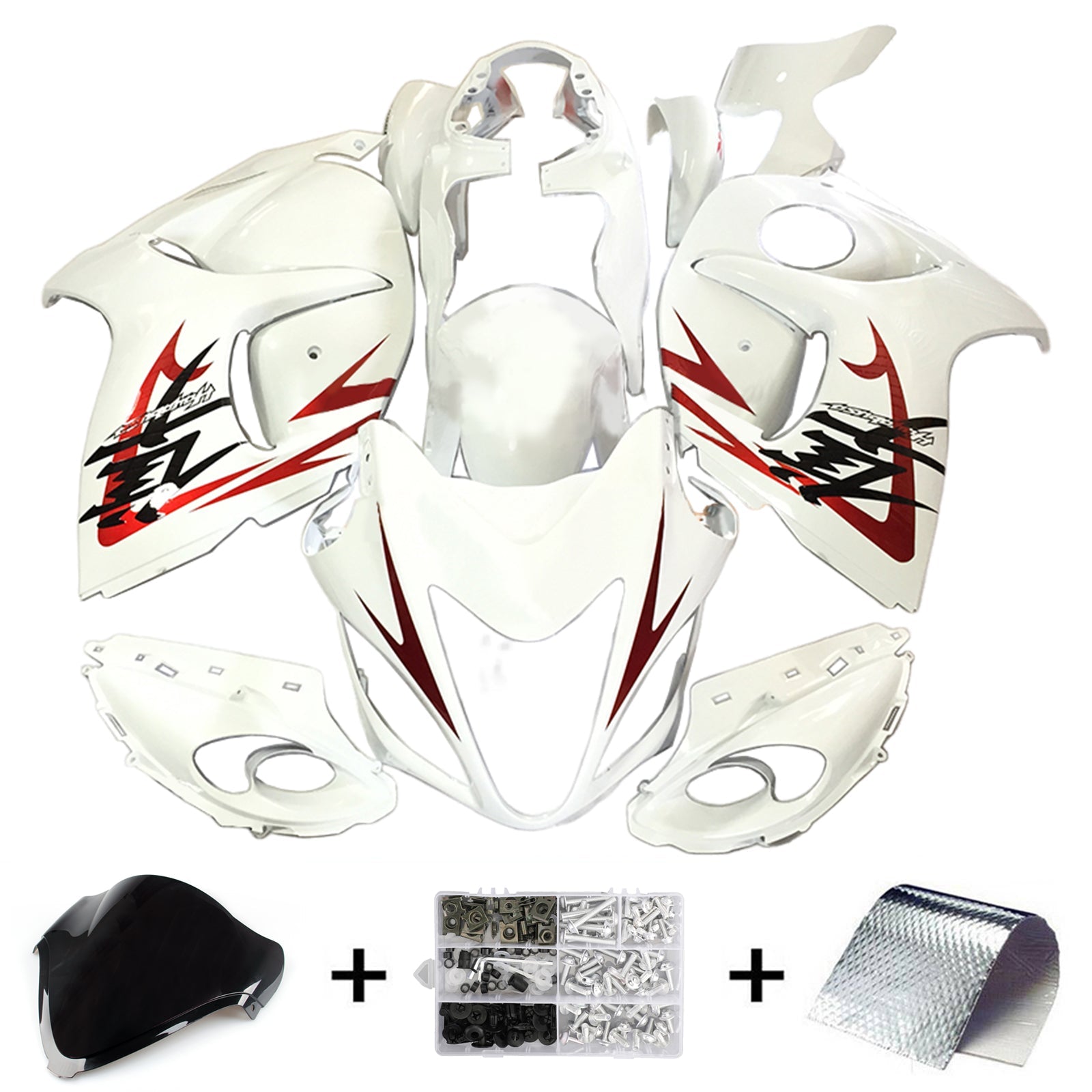 Amotopart Suzuki Hayabusa GSX1300R 2008-2020 Kit de carenado de carrocería de plástico ABS