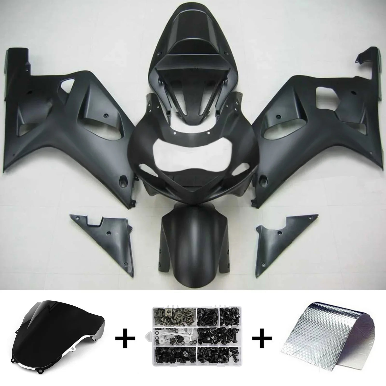 Amotopart Suzuki GSXR600 2001-2003 Kit Carénage Carrosserie Plastique ABS