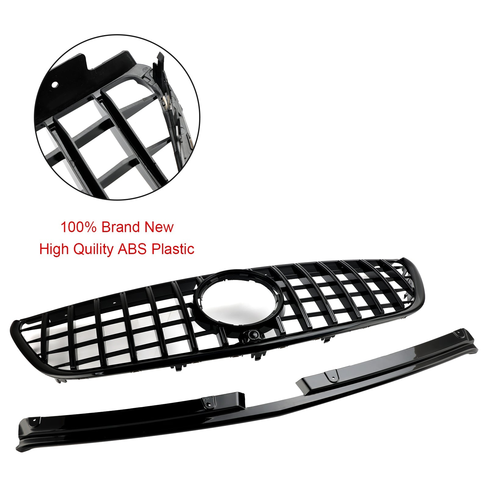 Grille de pare-chocs avant noir brillant Mercedes Vito W447 2015-2019 GT Stlye