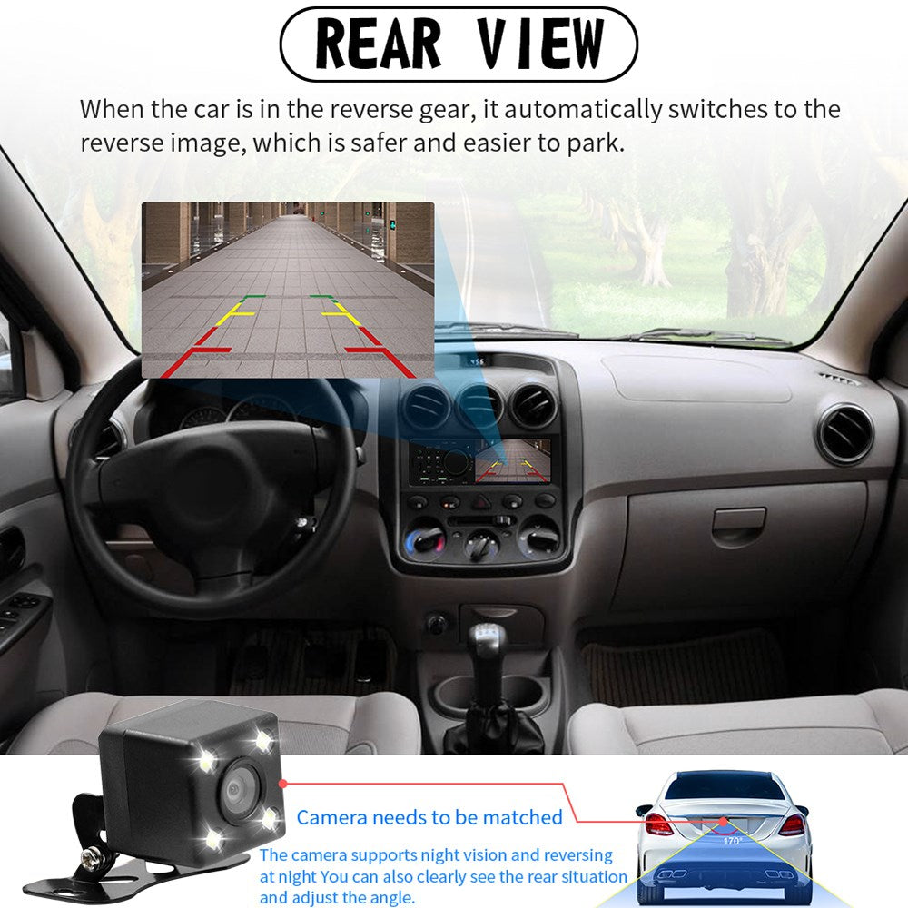 Reproductor MP5 para coche de 4,1 pulgadas, pantalla táctil 1DIN, Audio, vídeo, Bluetooth, Radio FM + cámara