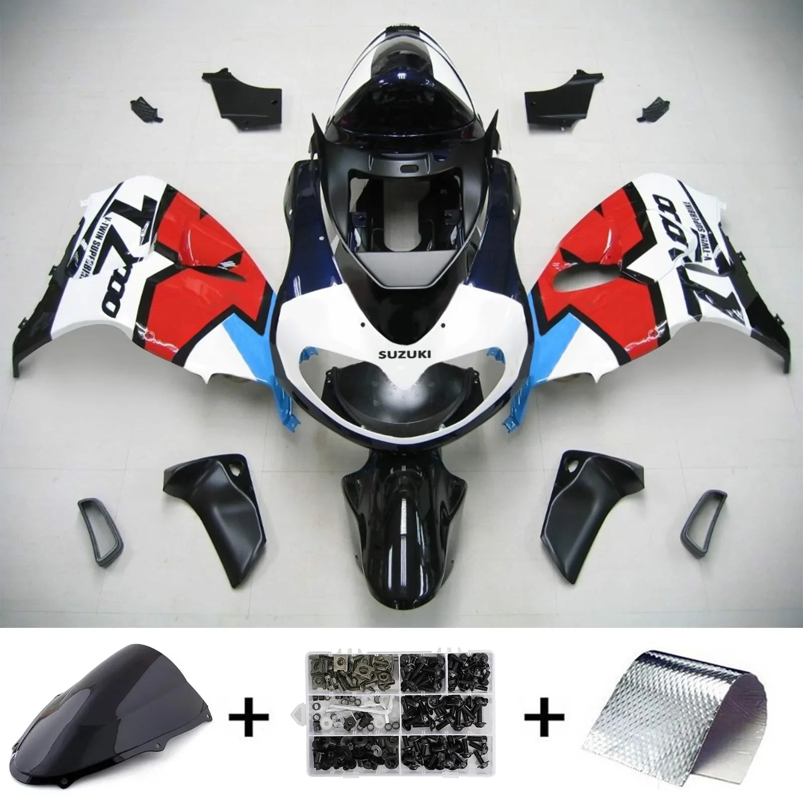 Amotopart Suzuki TL1000R 1998-2003 Kit carenatura carrozzeria in plastica ABS