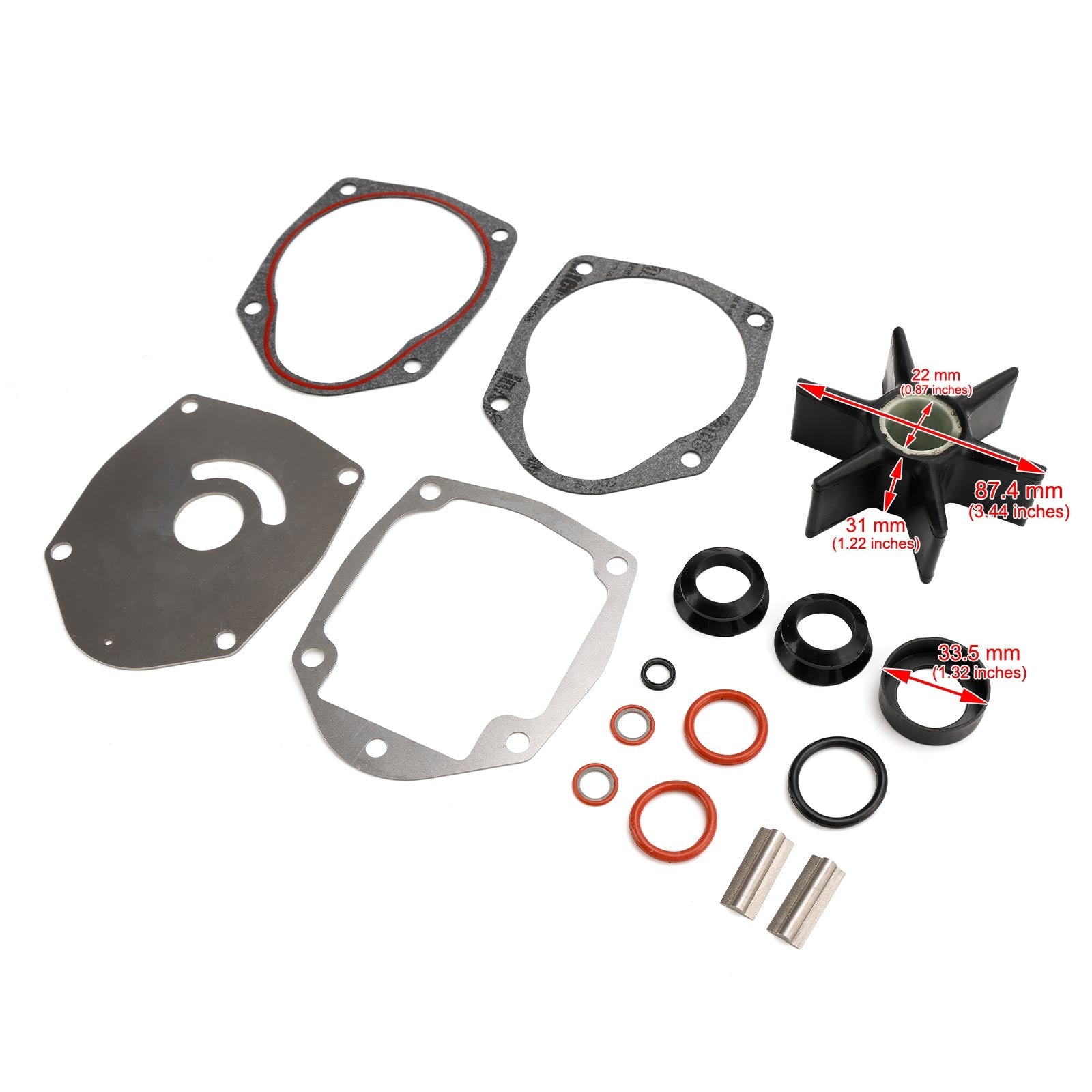 Kit de turbine de pompe à eau pour Mercury Mercruiser Alpha One Gen 2 47-43026Q06