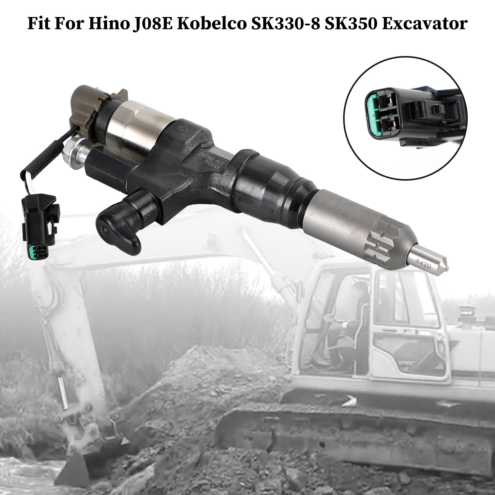 1984-2018 Hino J08E Kobelco 3.8 4.7 Diesel 1PCS Injecteurs de Carburant 095000-6593