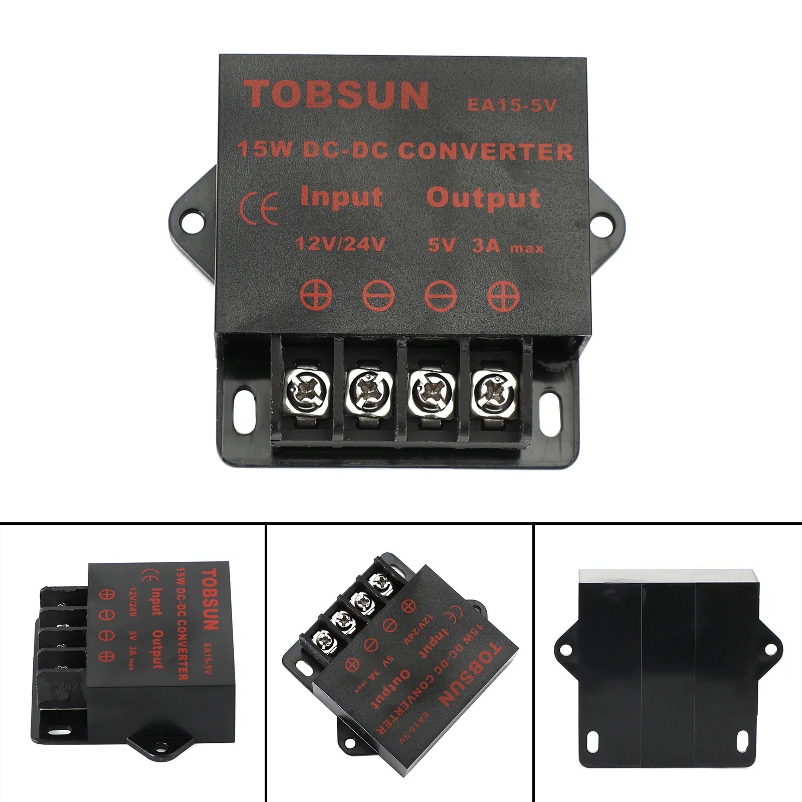 DC-DC 12V/24V à 5V 3A 15W Module régulateur abaisseur convertisseur de tension mètre