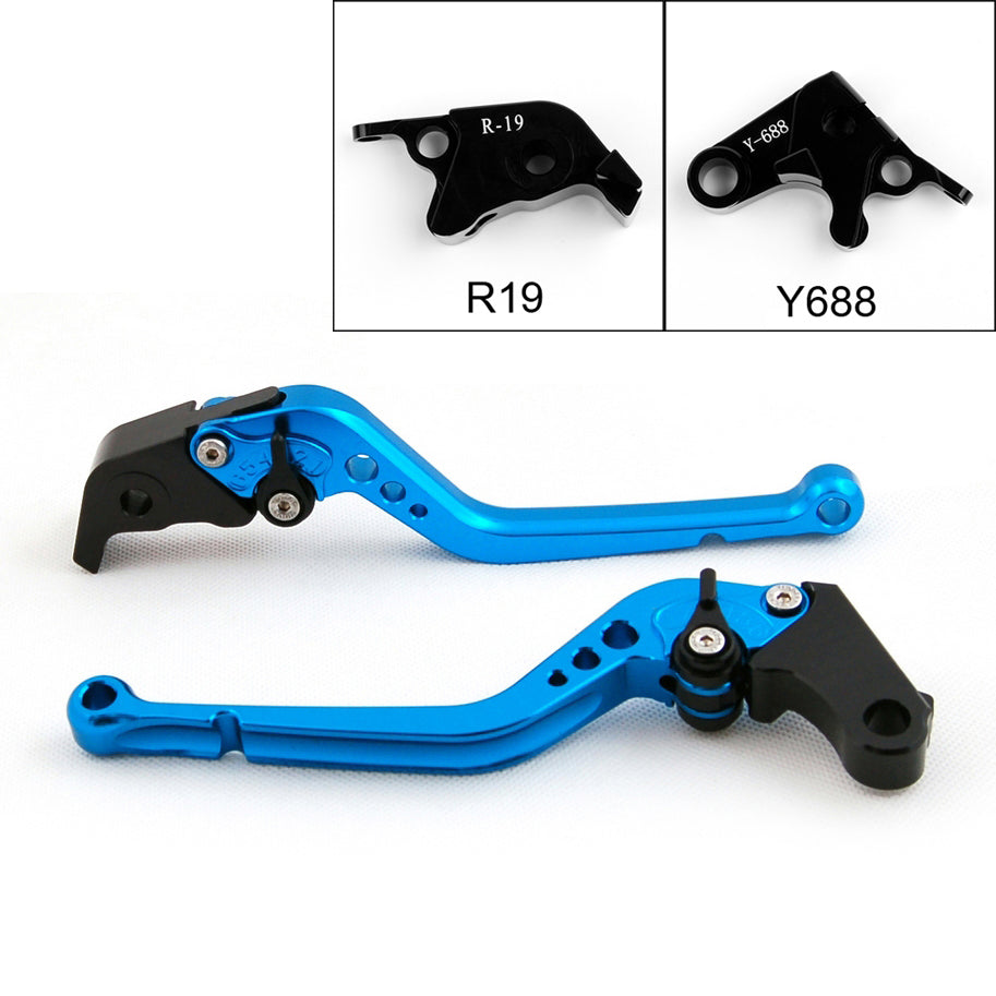 Leve freno frizione lunghe per Yamaha YZF 1000 R1 2009-2014 Nere Generiche 